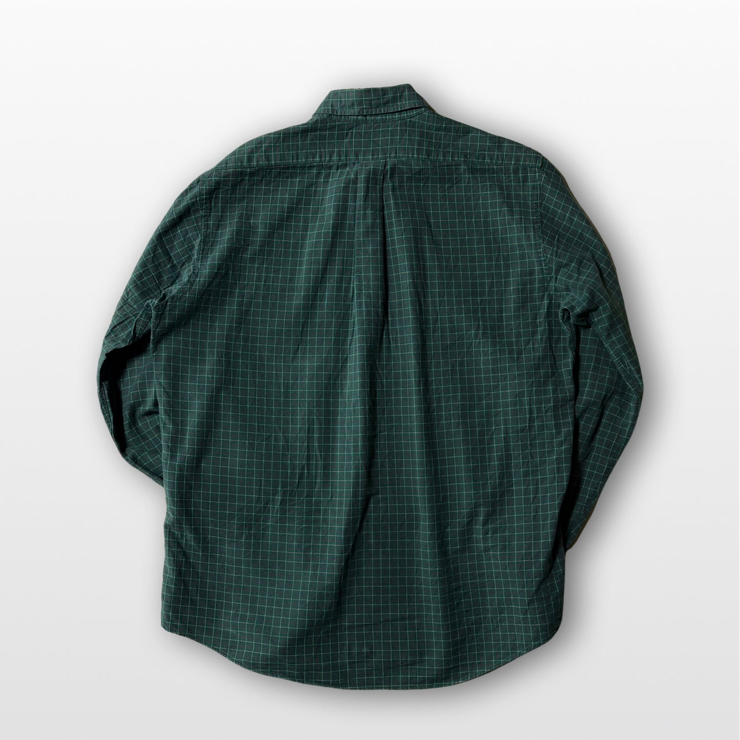 L.L.Bean Check Shirt XL Green Purple Vintage USA