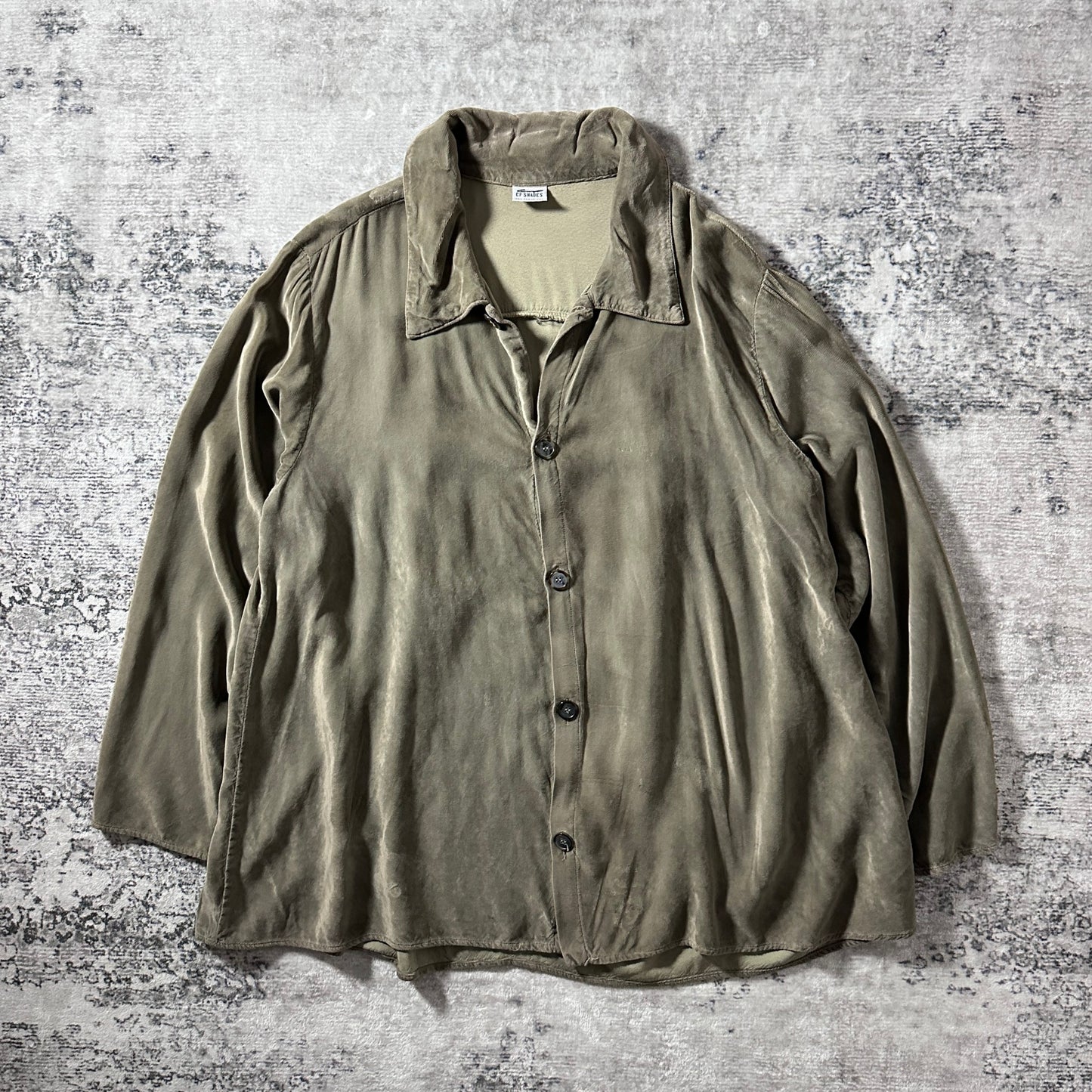Rayon Long Sleeve Shirt – M – Taupe Khaki – Solid - CP SHADES