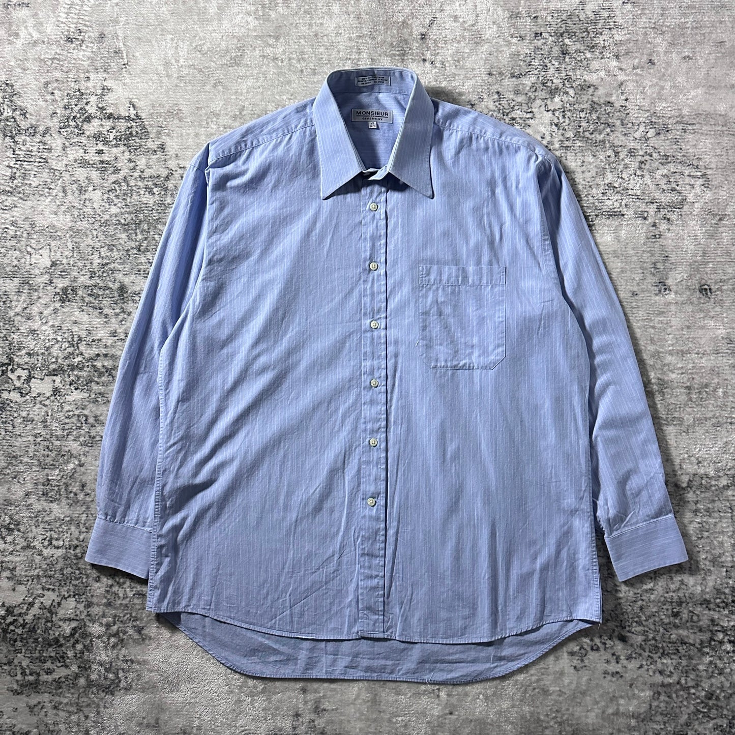 Givenchy Monsieur Cotton Light Blue Stripe Shirt – 17 34/35