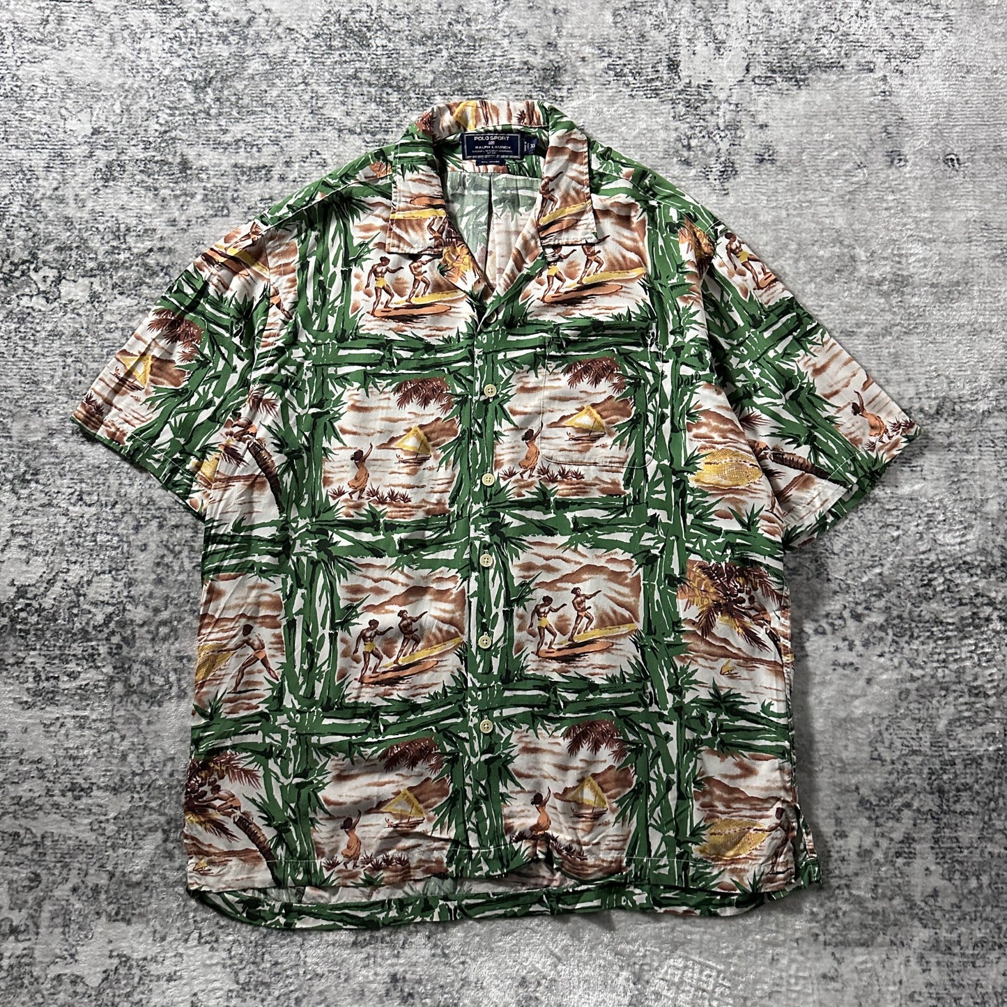 Rayon Surf Hawaiian Shirt – XL / Green - Polo Sport Ralph Lauren
