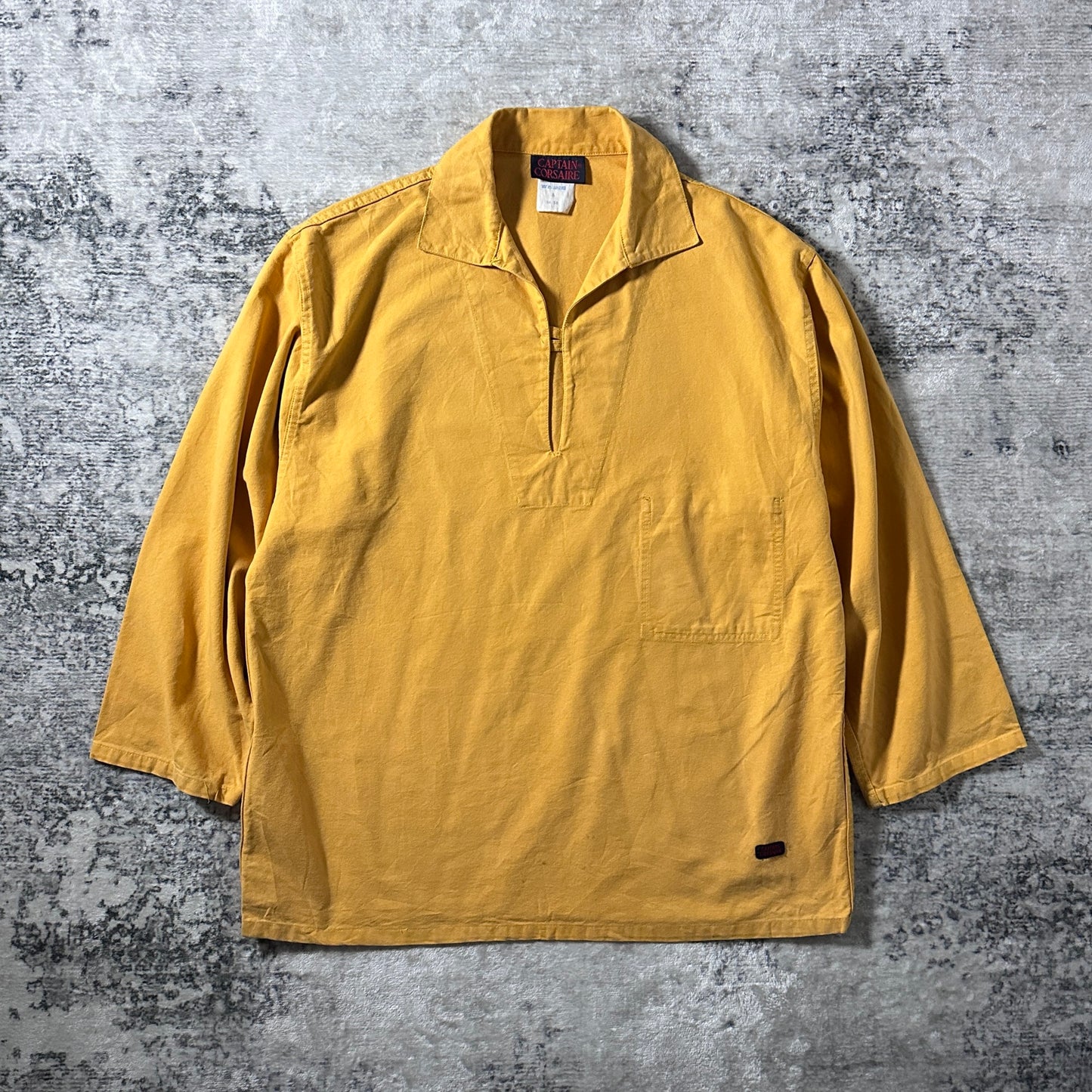 Fisherman Smock Mustard Yellow Pullover Shirt – Size 5