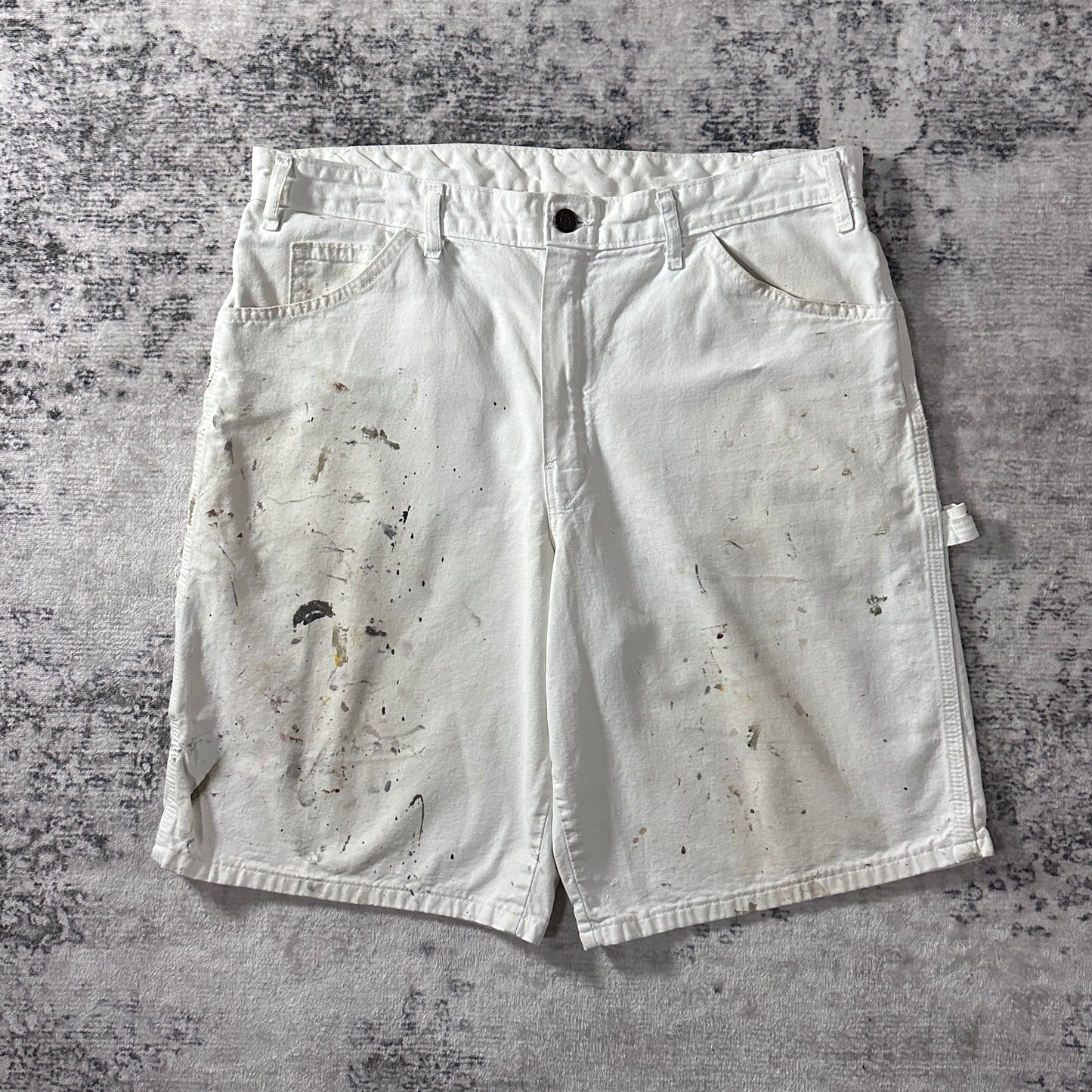 Dickies Sherwin Williams White Cotton Painter Shorts Size 36