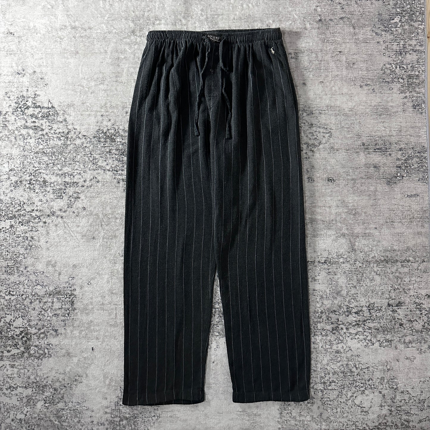Polo Ralph Lauren Gray Pinstripe Cotton Sleep Pants Size L