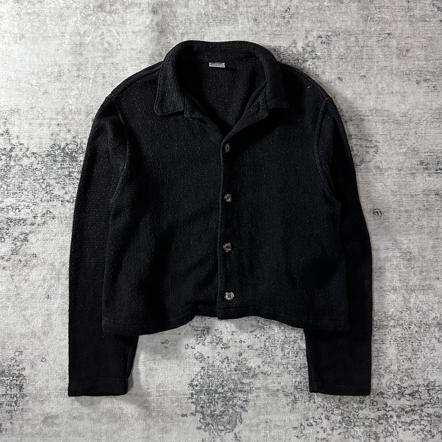 CP Shades Black Cotton Rayon Knit Short Cardigan Size M