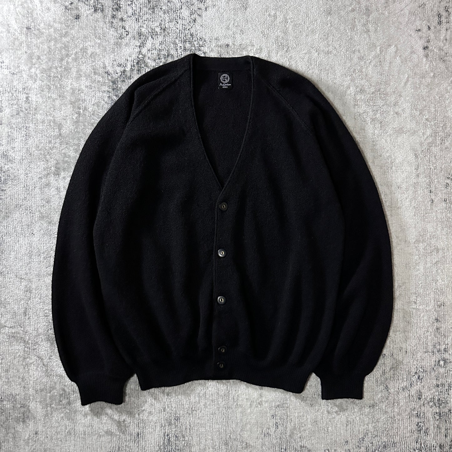 Black 100% Peruvian Alpaca Cardigan Size M
