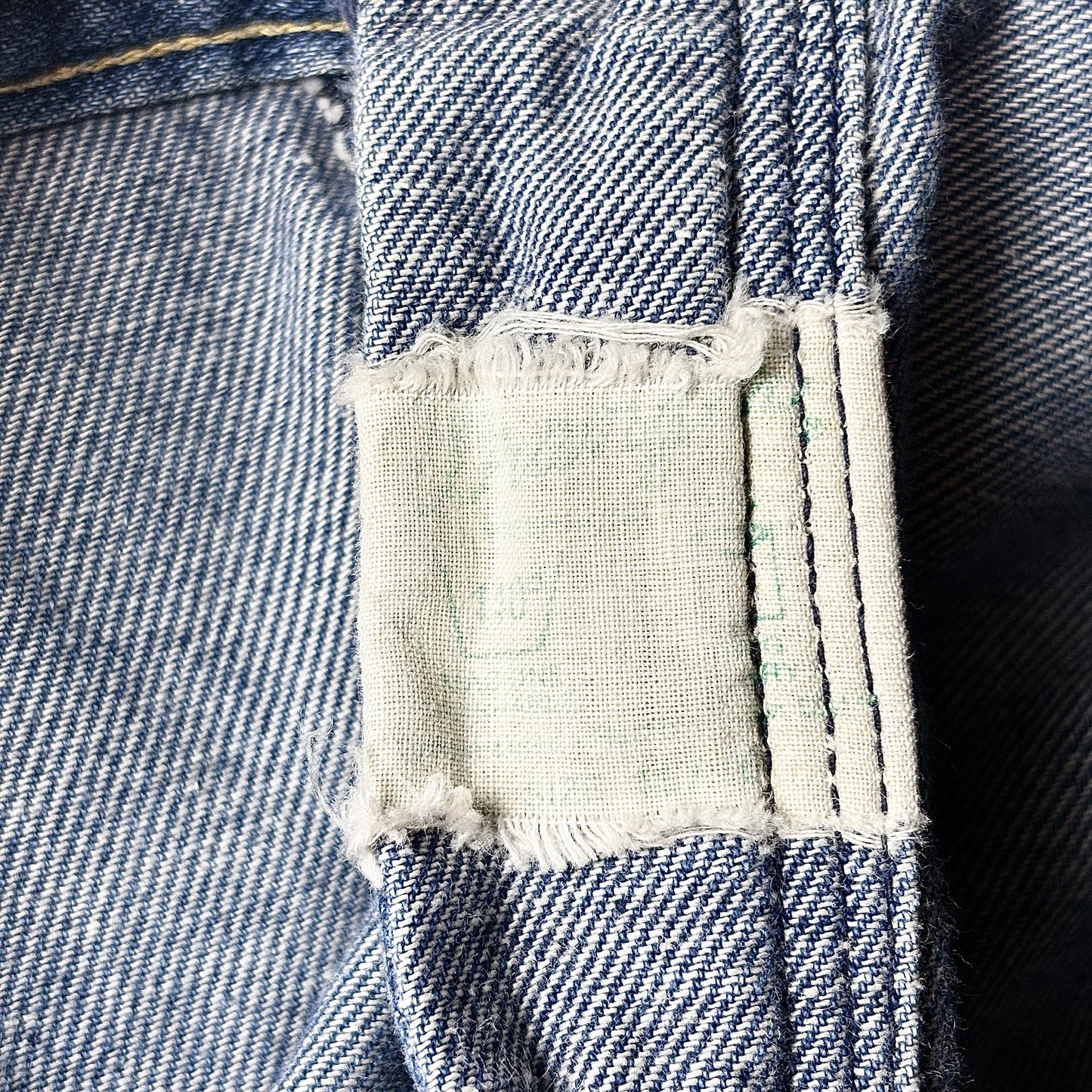 1970s Vintage Denim Work Pants – Blue, Distressed