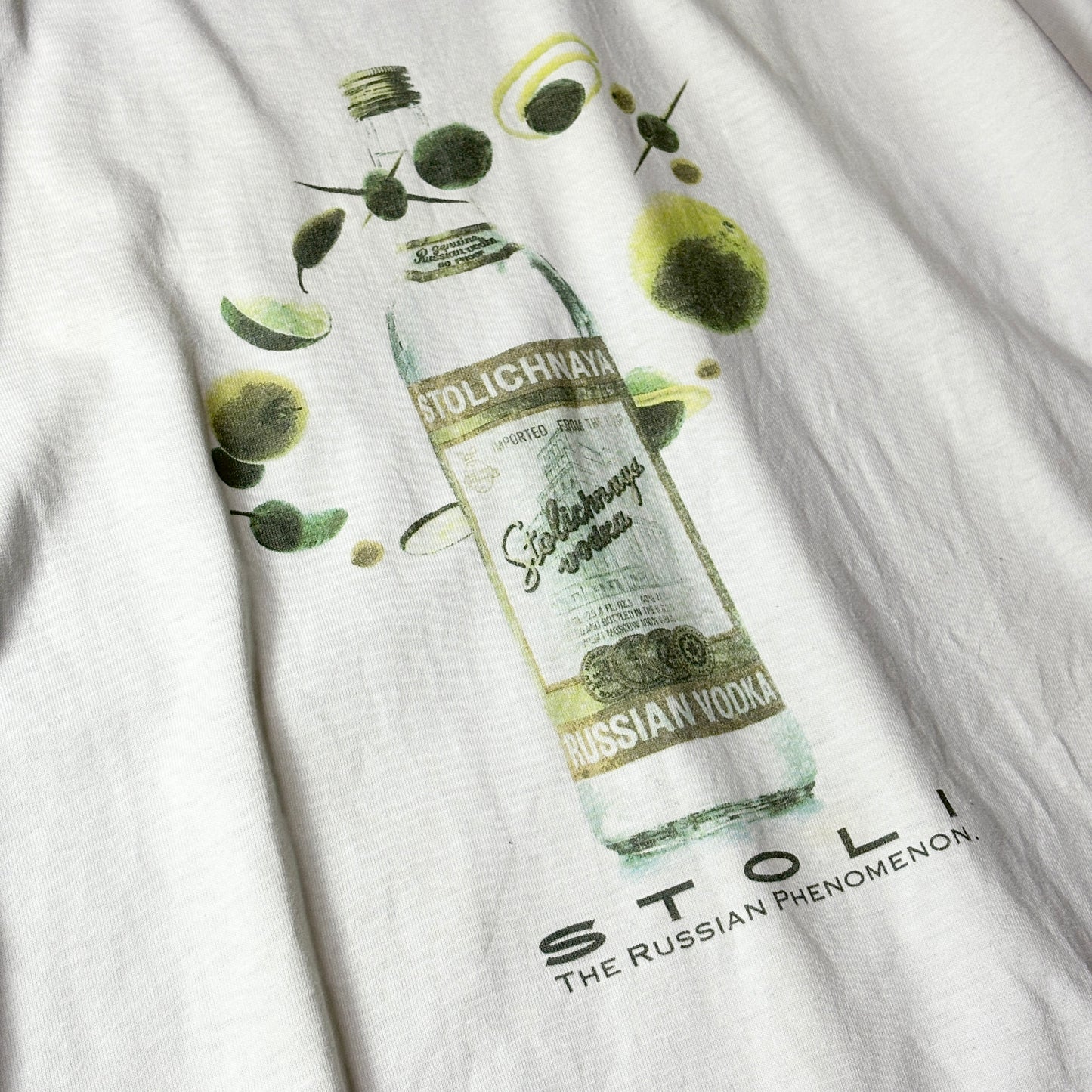 Stolichnaya Vodka Graphic Tee - Olive Print