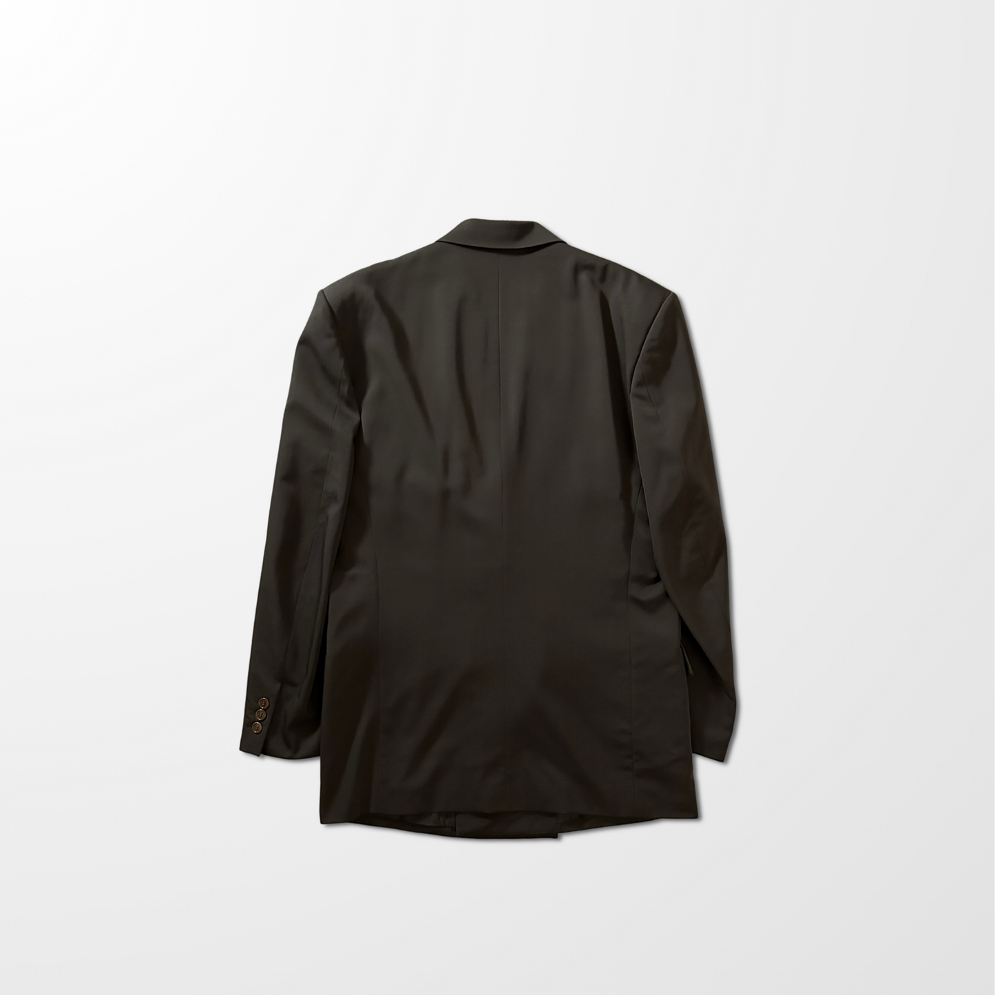 Wool Double Breasted Jacket – Dark Brown – Size L