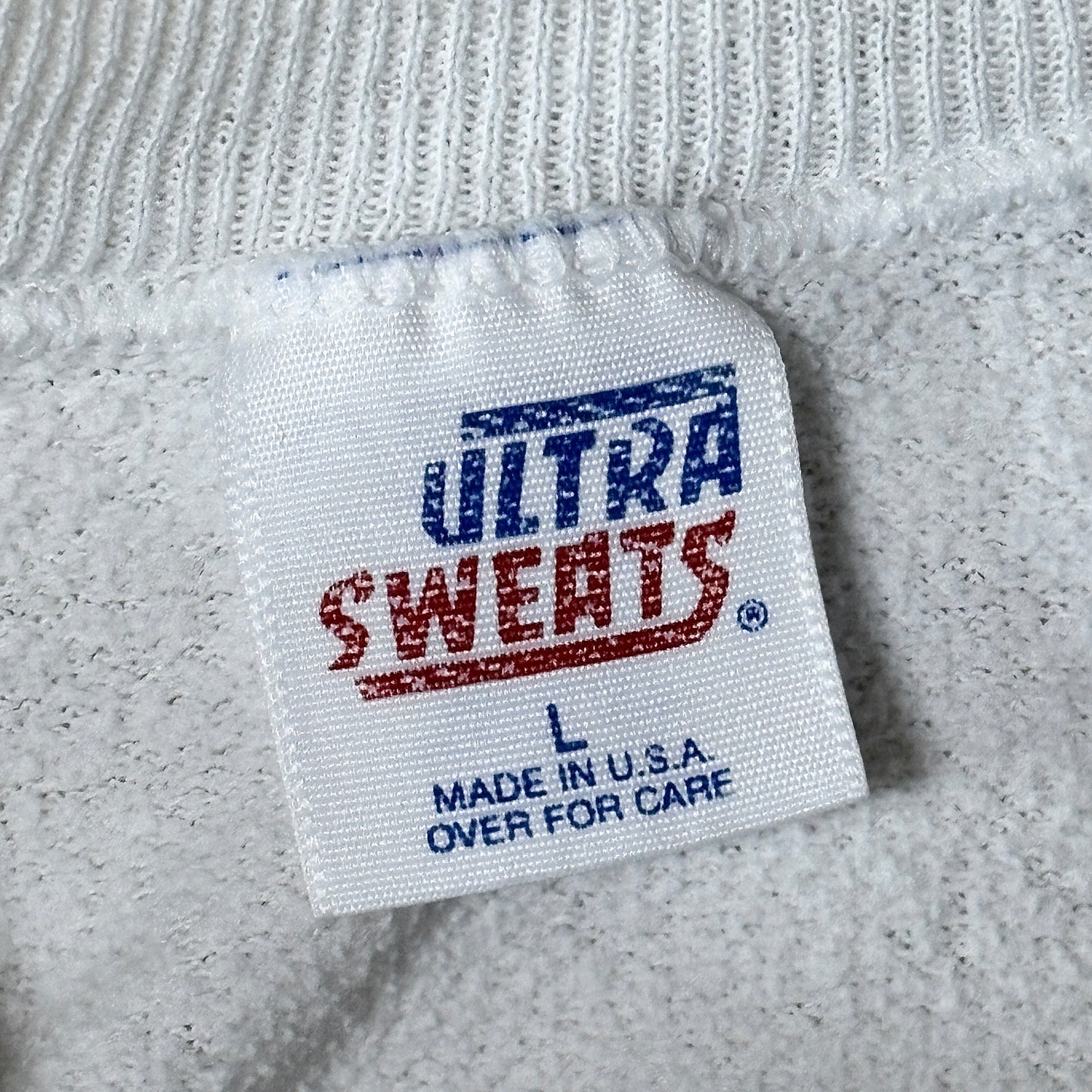 Ultra Sweats White Graphic Sweatshirt – L – Made in USA