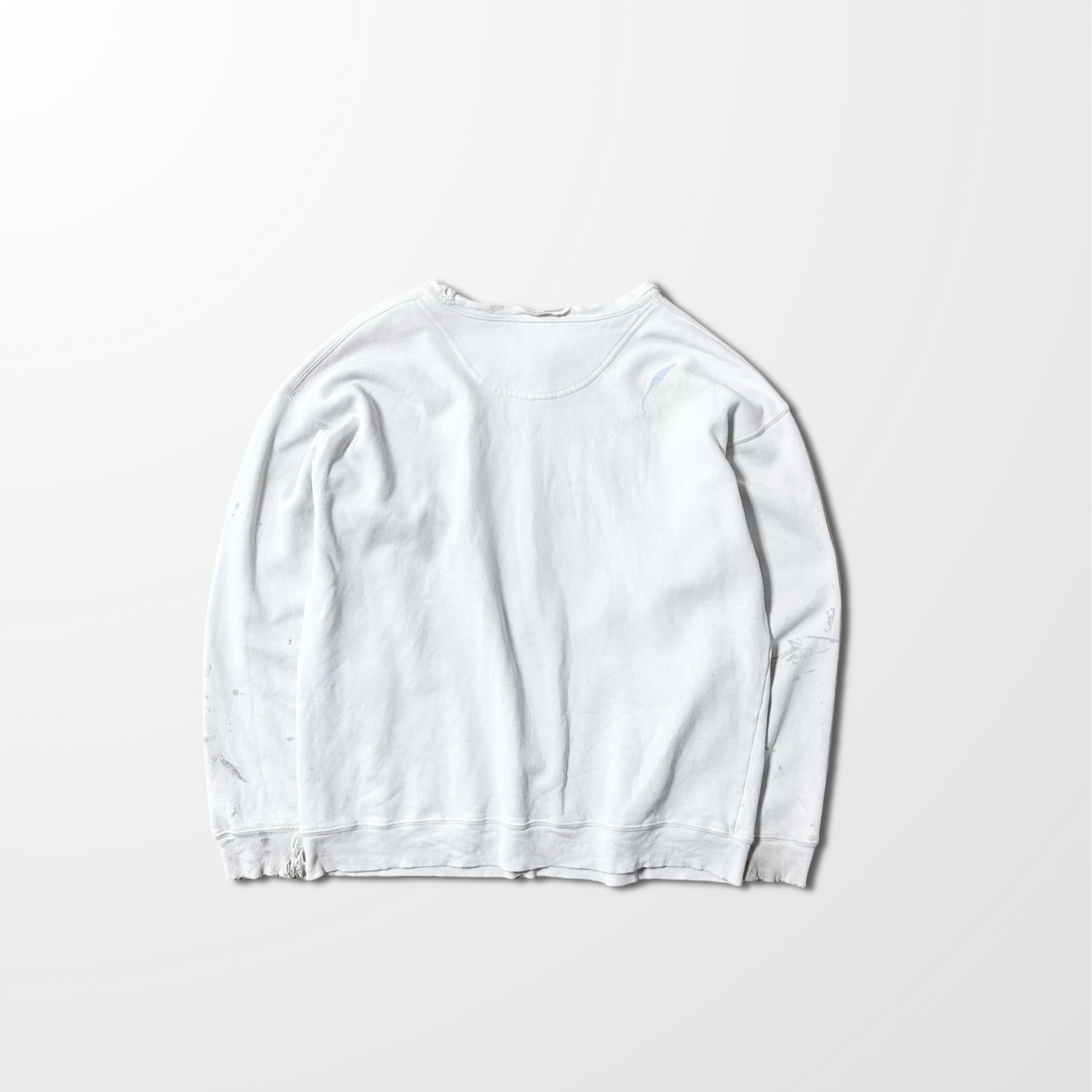 Calvin Klein Jeans Paint Stained Sweatshirt – White – L