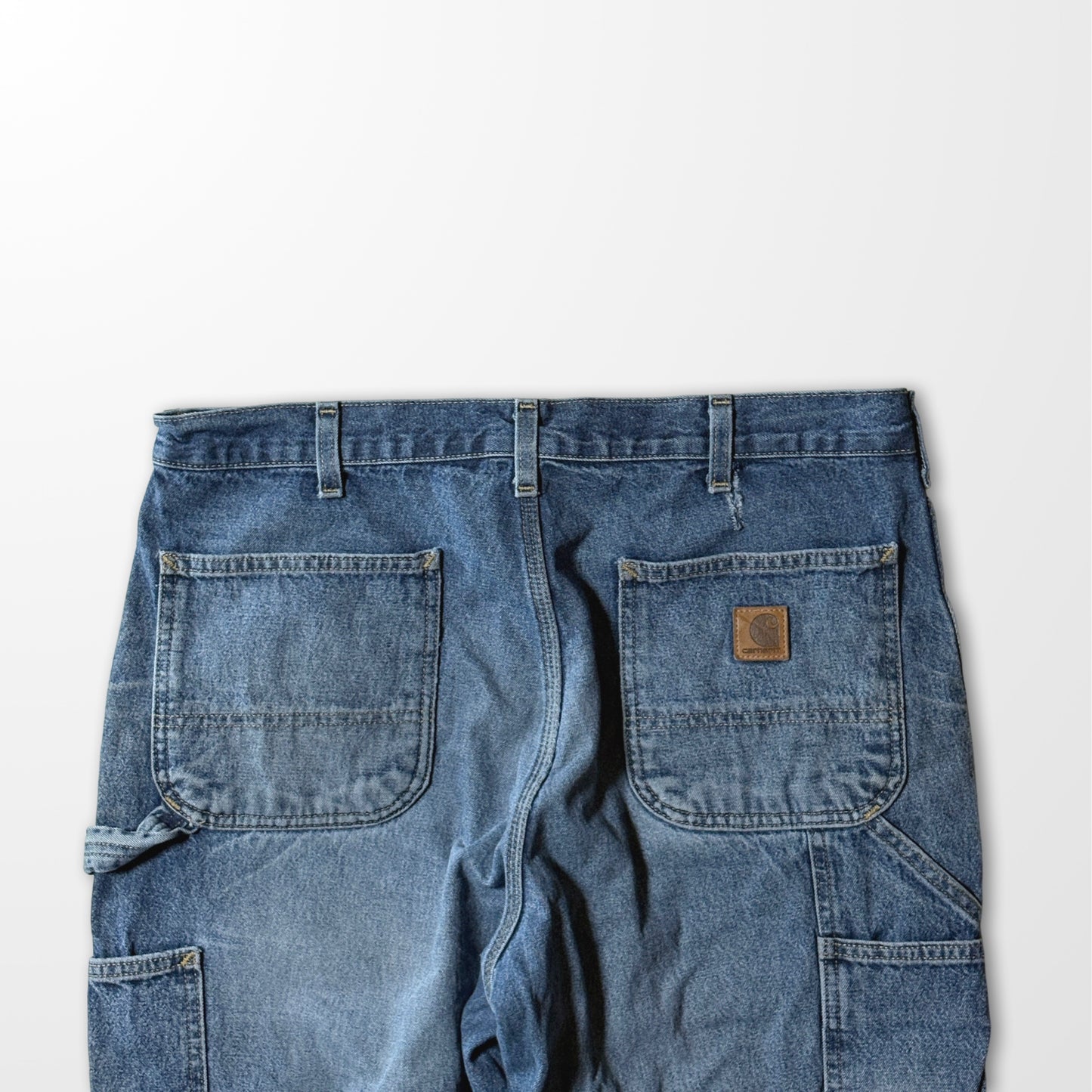 Carhartt Loose Fit Denim Work Pants - 100% Cotton - Size 38x30