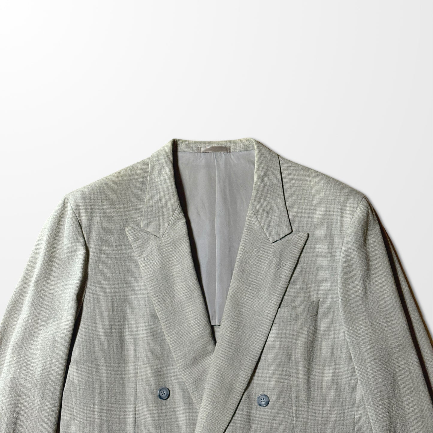 Christian Dior Monsieur Double-Breasted Jacket - Light Gray Glen Check Wool