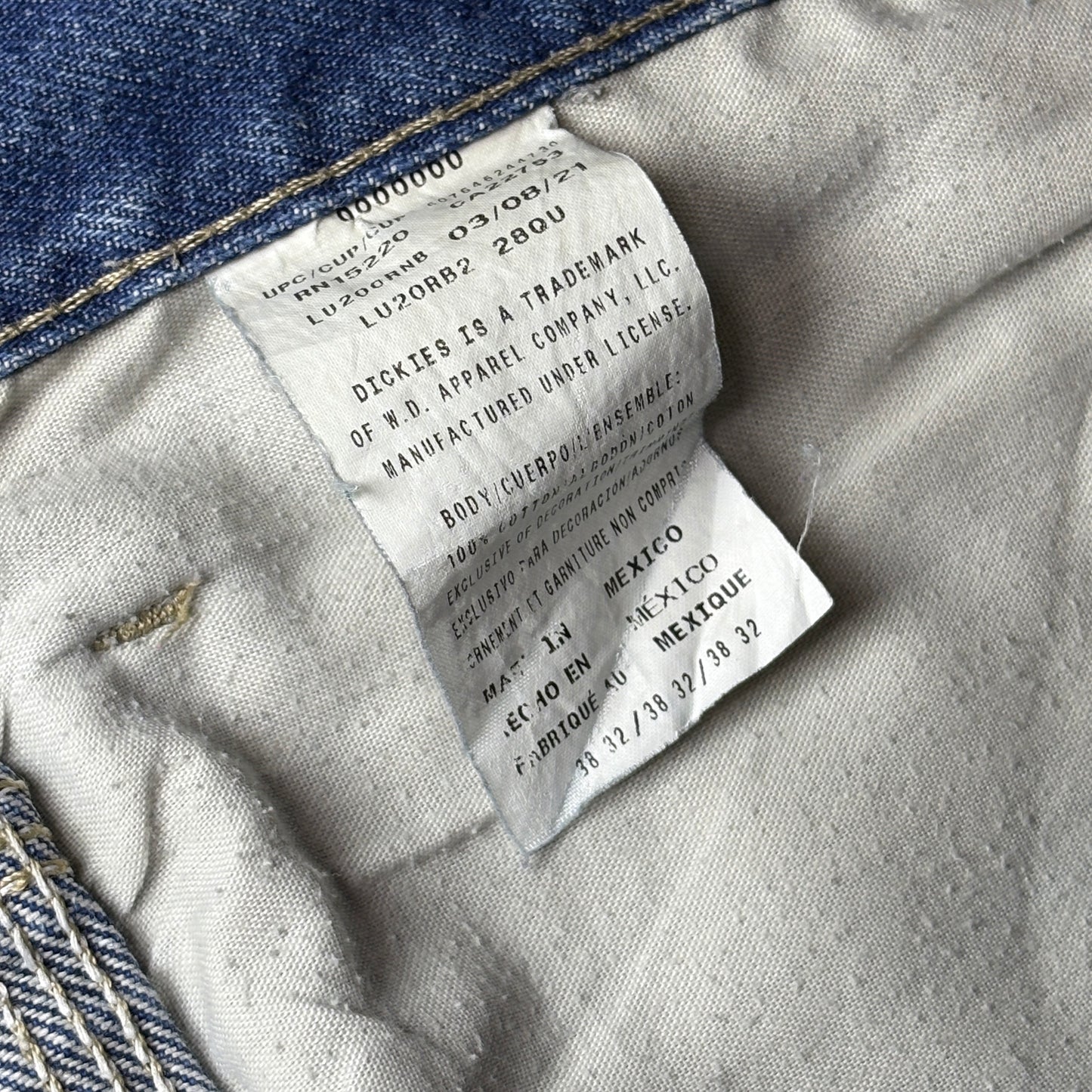 Dickies Paint-Splattered Denim Painter Pants – W38/L32