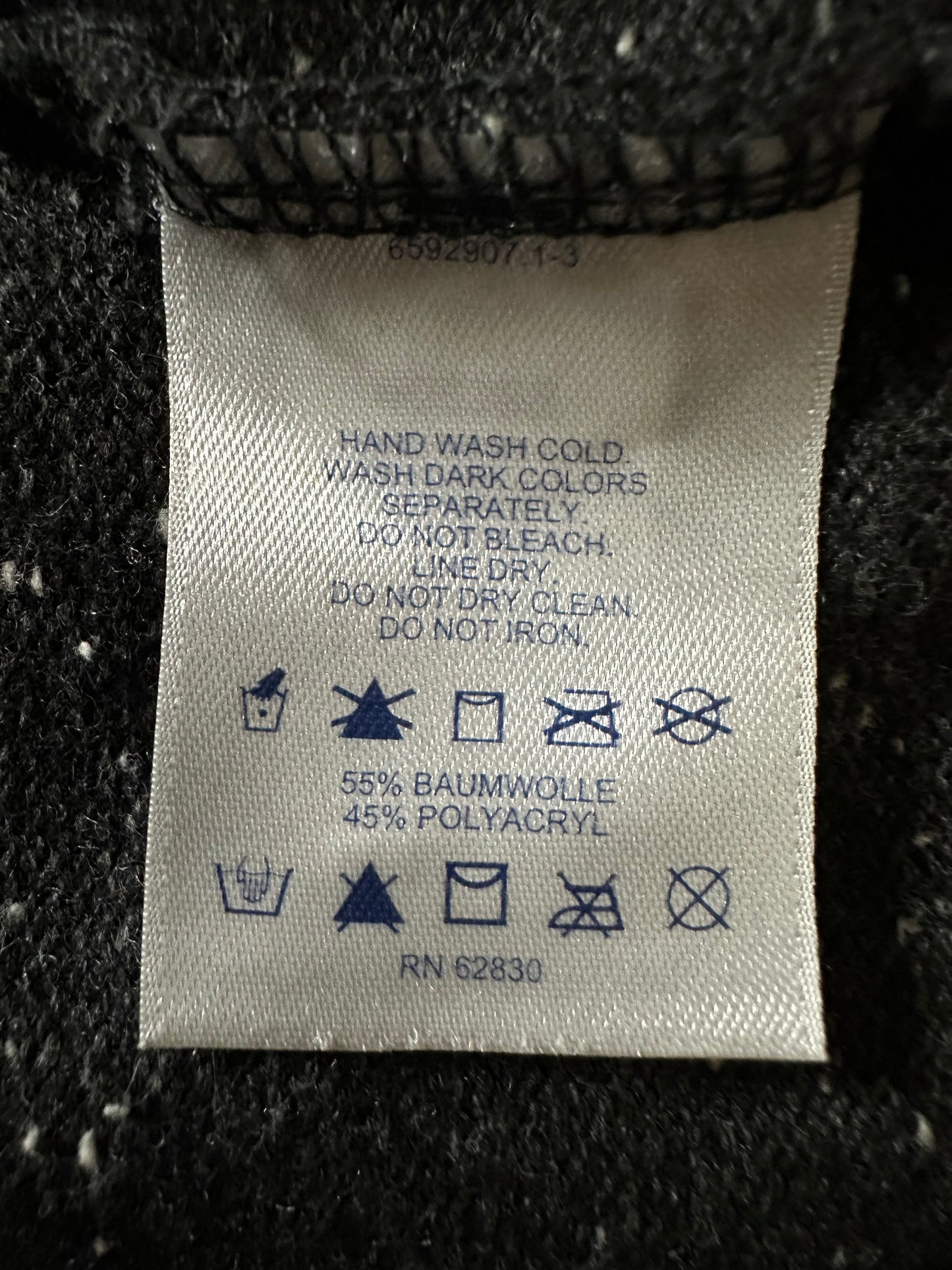 Lands’ End Speckled Knit Sweatshirt – XL / Charcoal