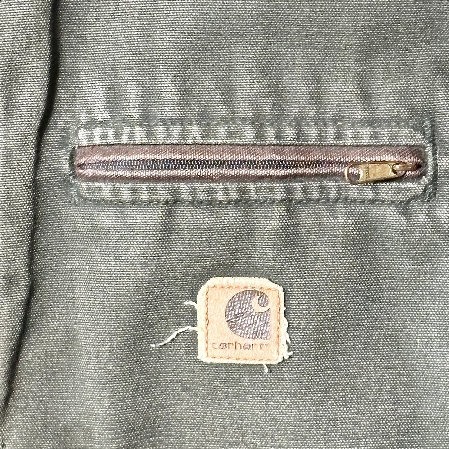 Carhartt Detroit Jacket – Moss Green, Blanket Lined, Vintage L