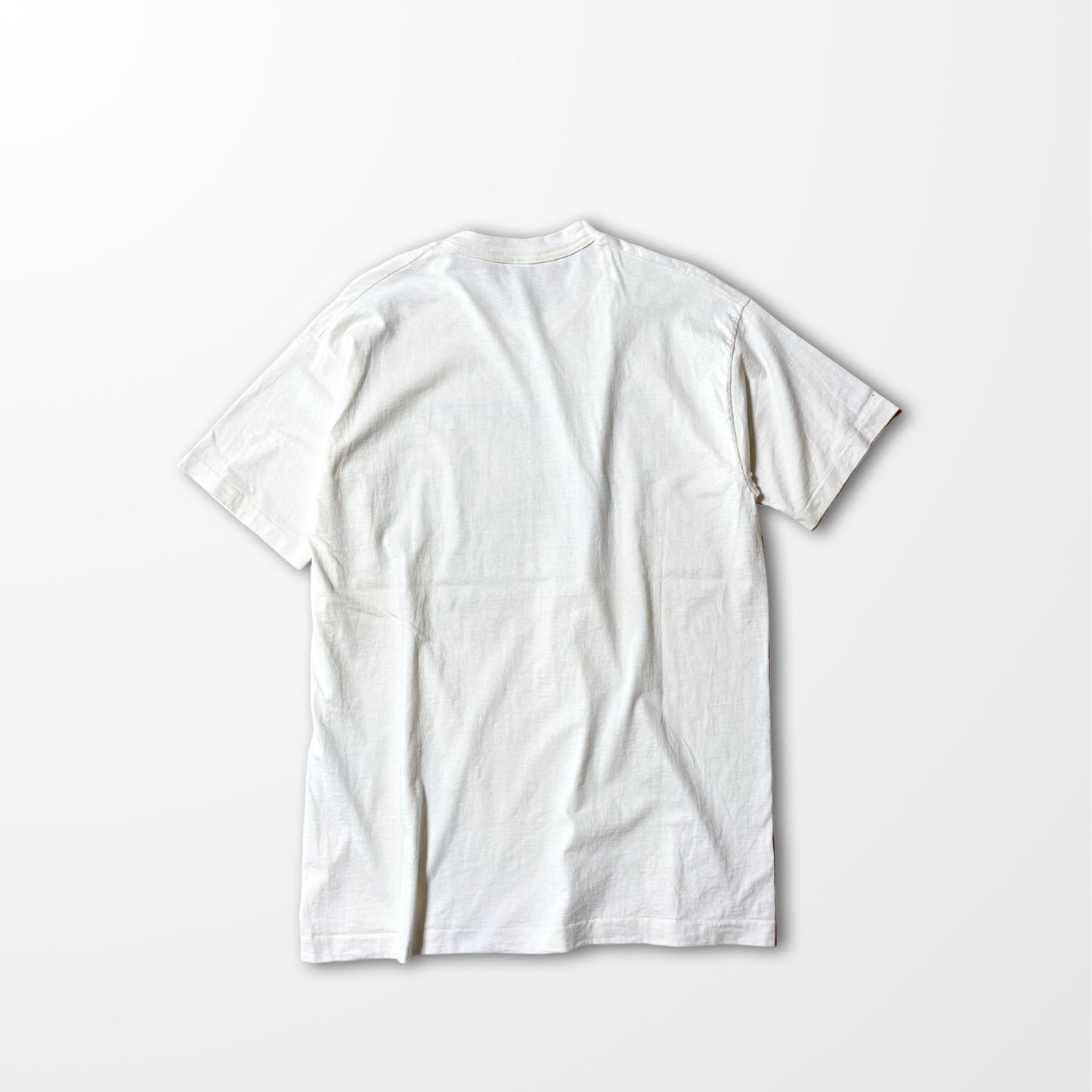 Fade Airplane Print Tee – Minimal Vintage White