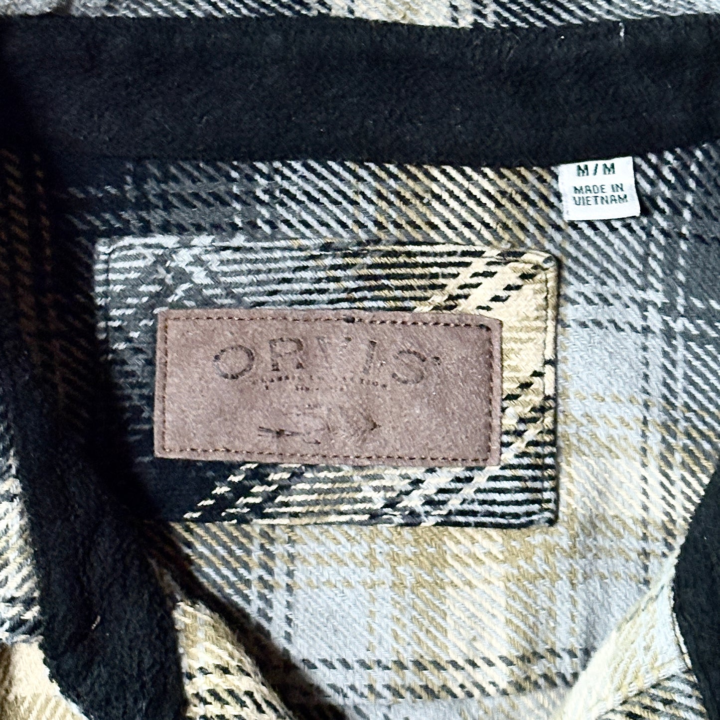 Flannel Check Shirt – M-Black Beige