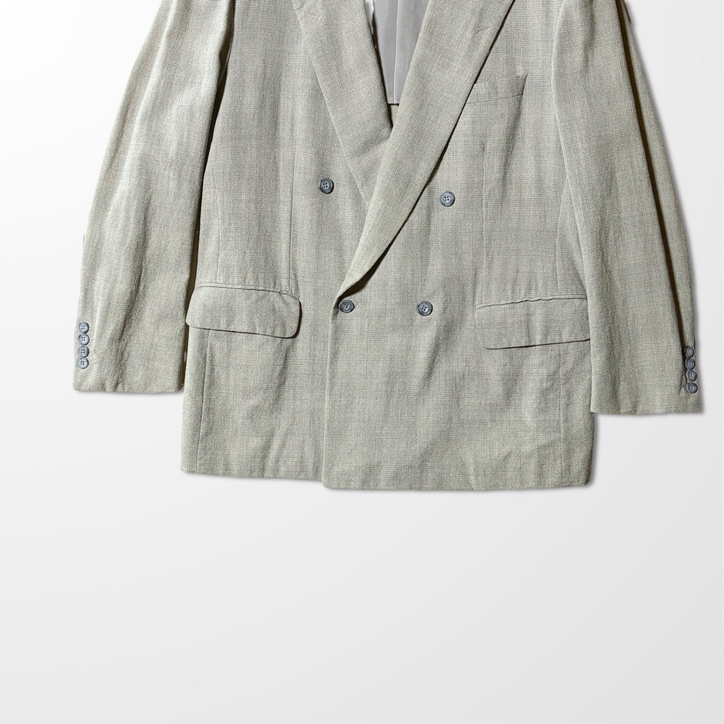 Christian Dior Monsieur Double-Breasted Jacket - Light Gray Glen Check Wool