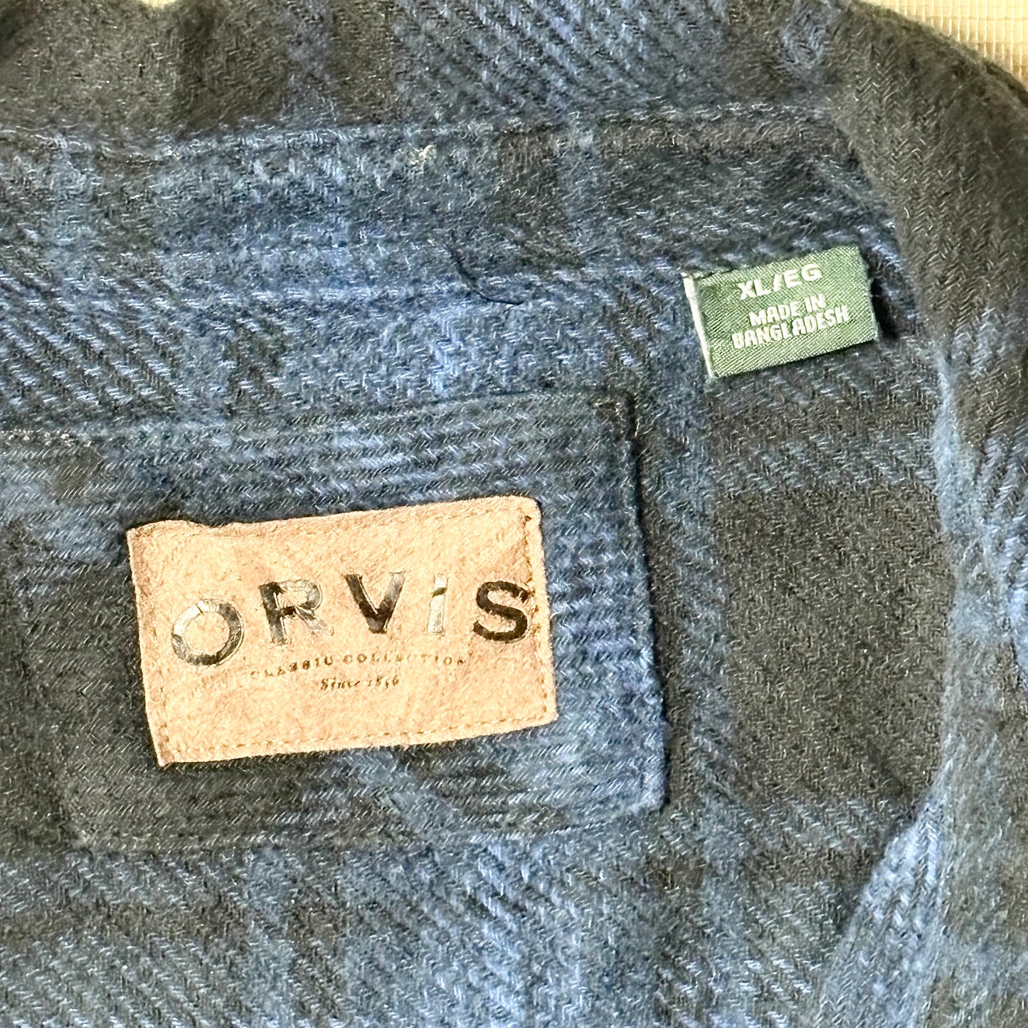 Blue Check Flannel Shirt – XL