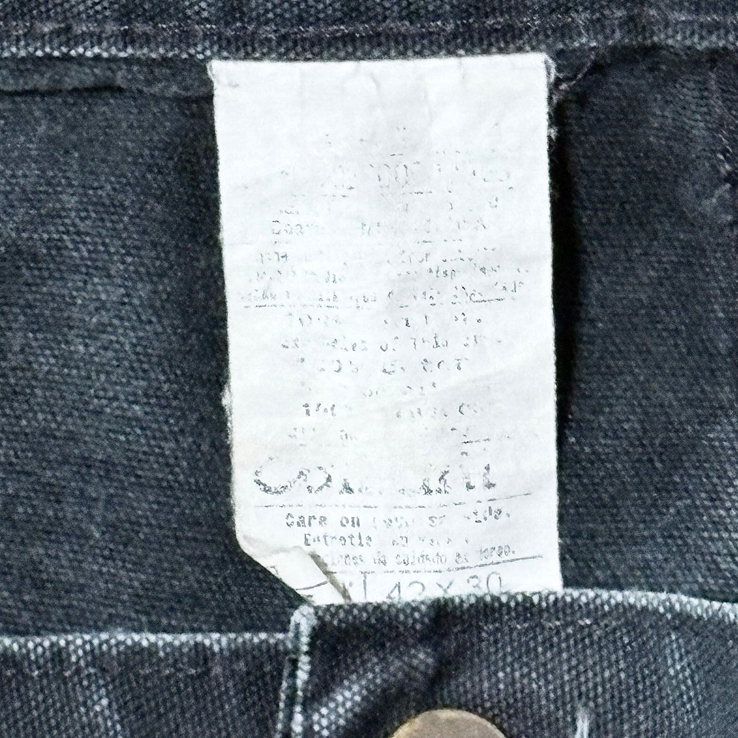 Carhartt Cotton Duck Work Pants – Black 42×30