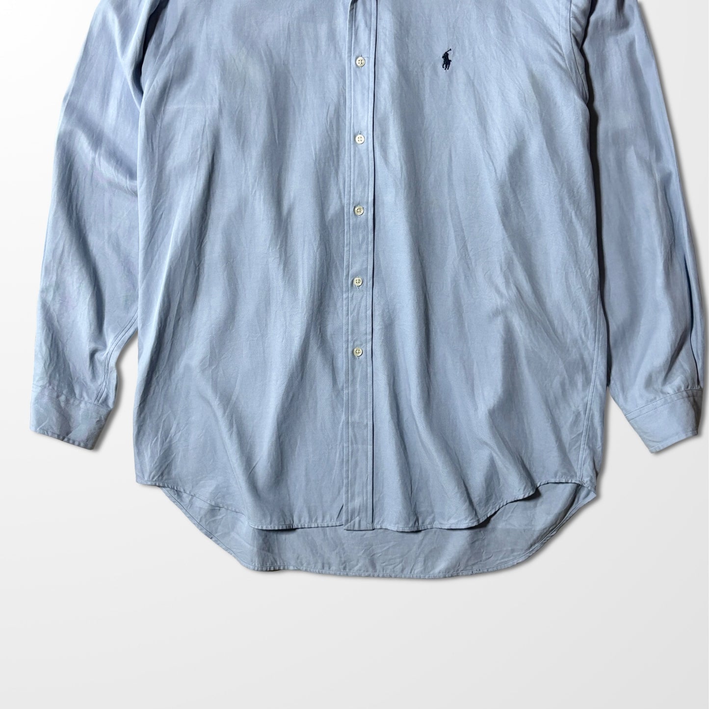 Ralph Lauren Silk Cotton Blend Blue Shirt – L