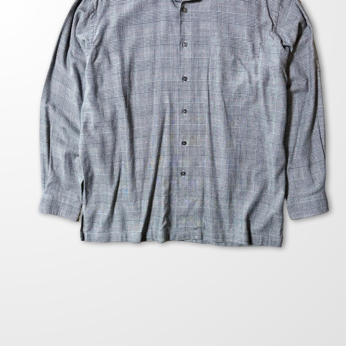 Cotton Rayon Glen Check Shirt Polo Golf Ralph Lauren – XL