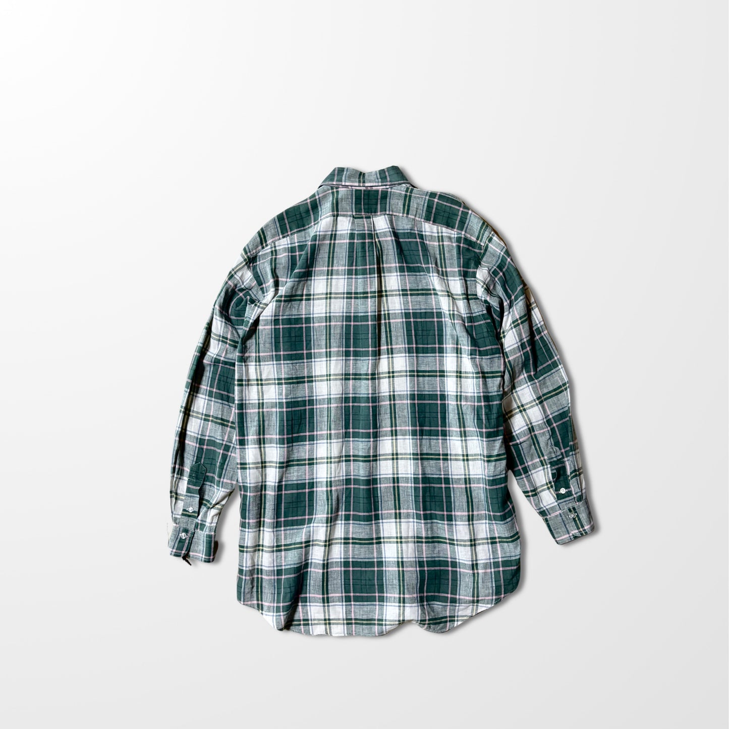 Ralph Lauren Linen Shirt – Green Check Pattern