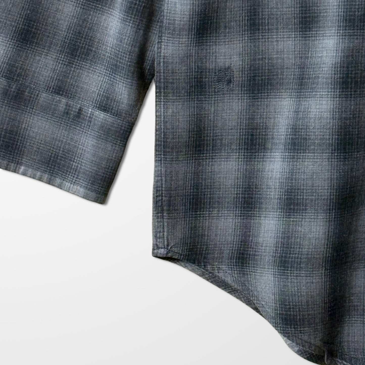 Ralph Lauren Ombre Check Silk Blend Shirt Black – L