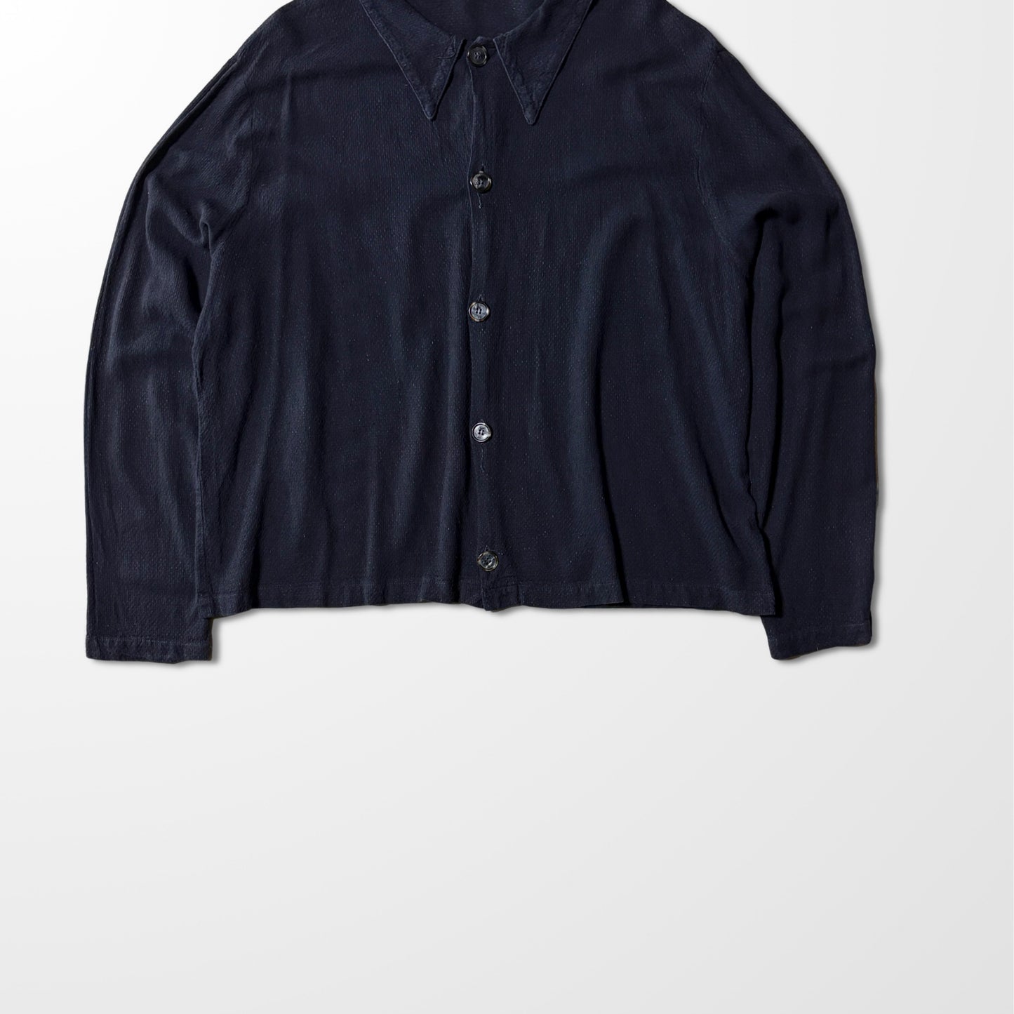 Textured Rayon Shirt Jacket Black – L CP SHADES