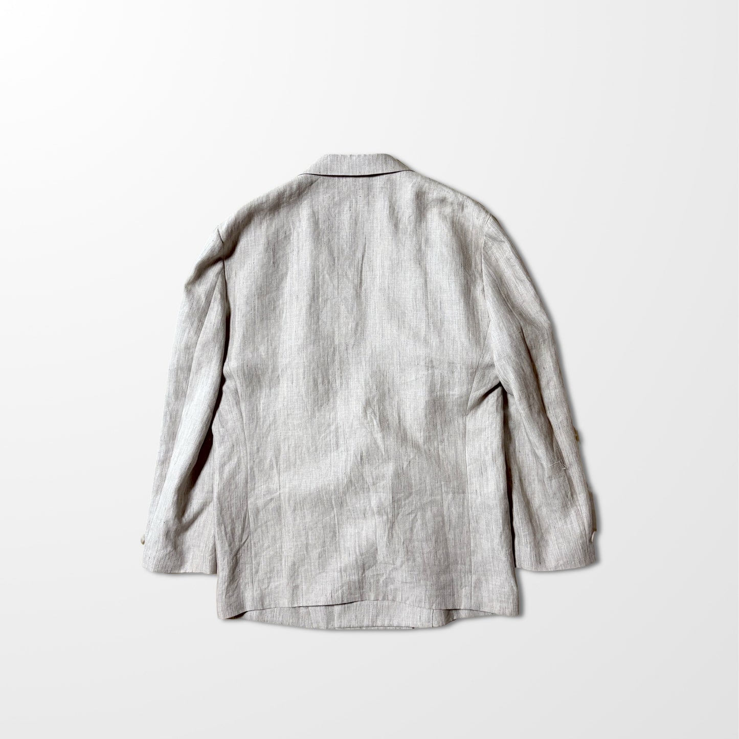 Linen Double-Breasted Jacket – 48(M~L) Beige