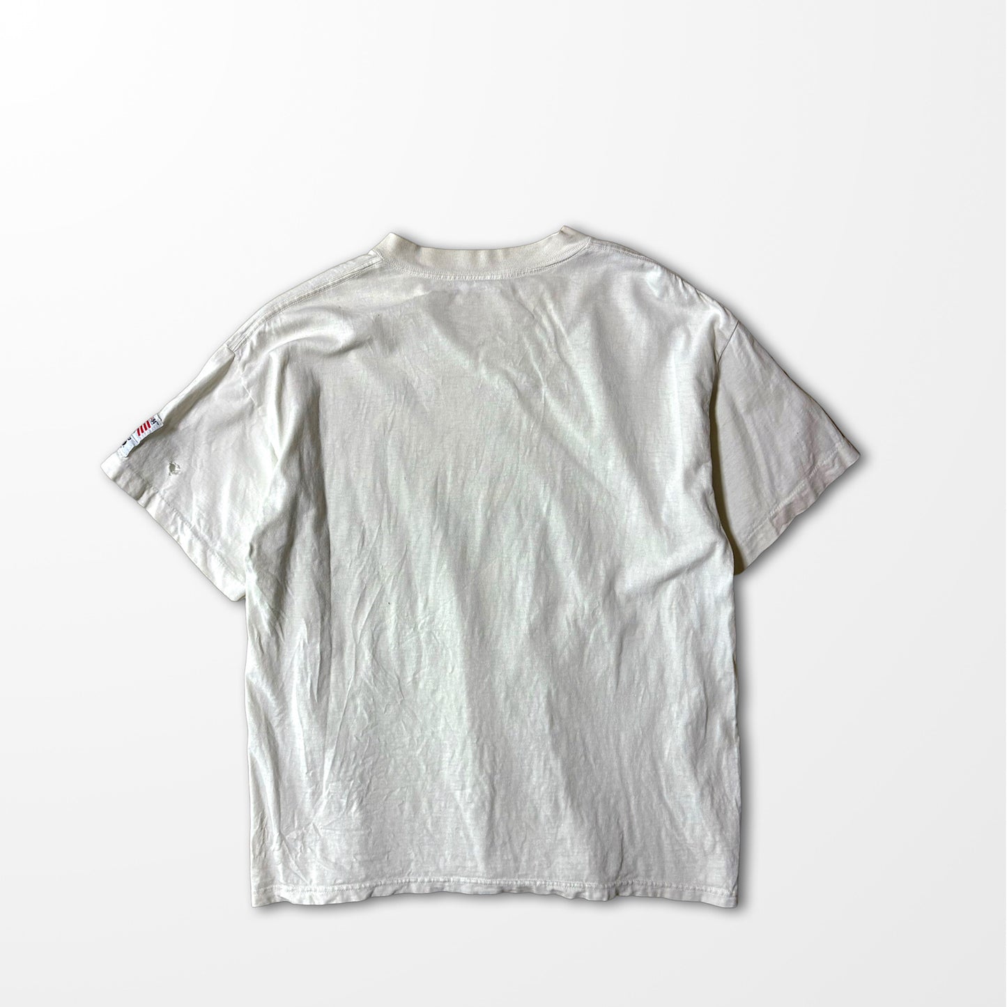 World Cup USA 94 T-shirt / faded white / international flag print