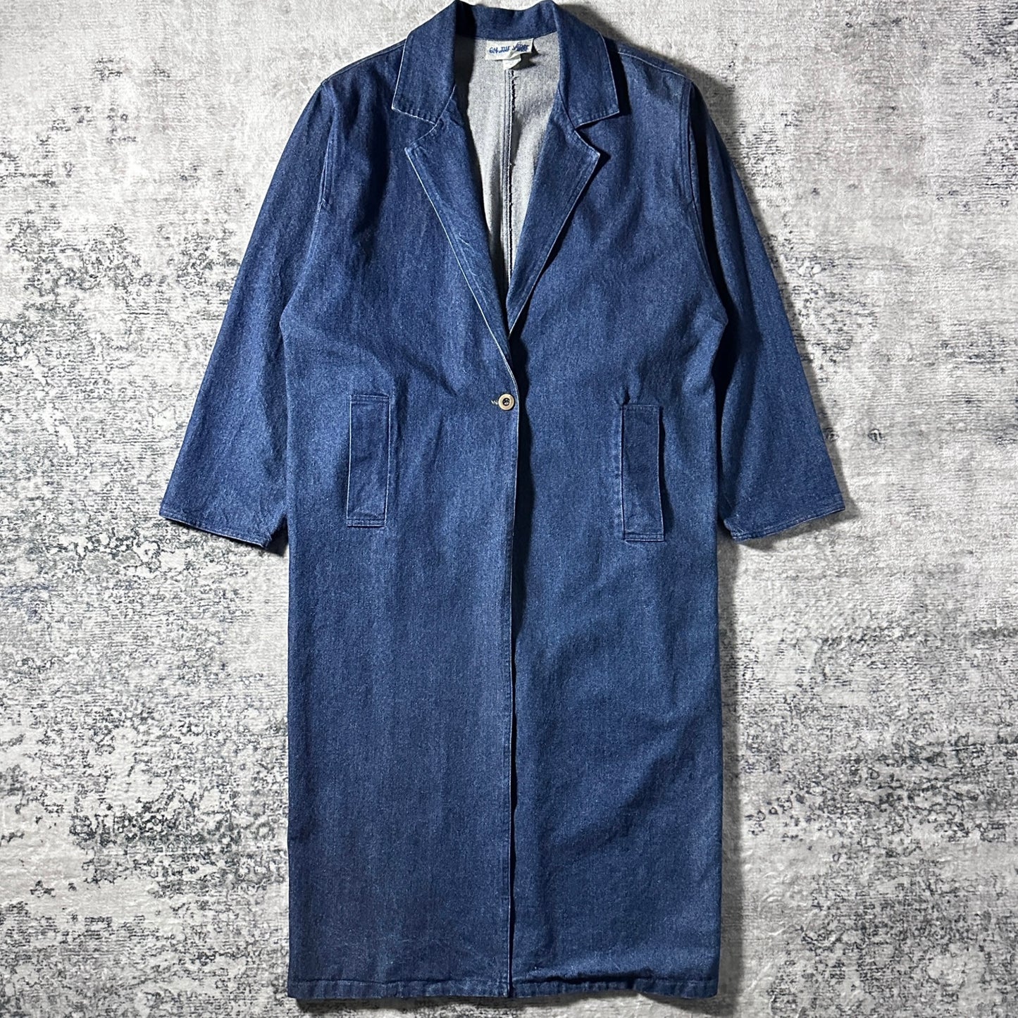 Denim Long Coat – One Size Blue