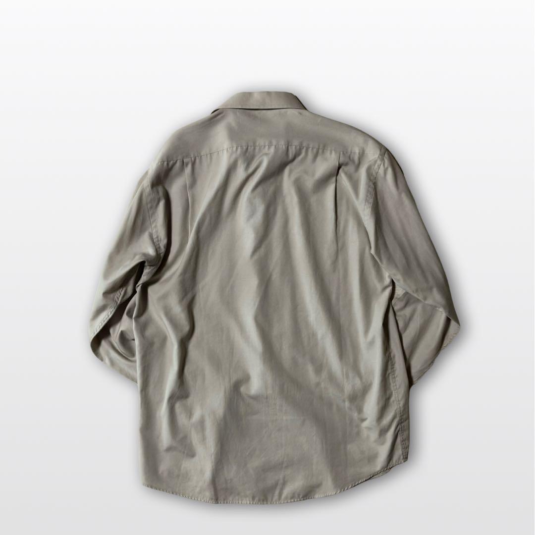 Givenchy Wool Blend Beige Shirt 16 1/2 L Vintage