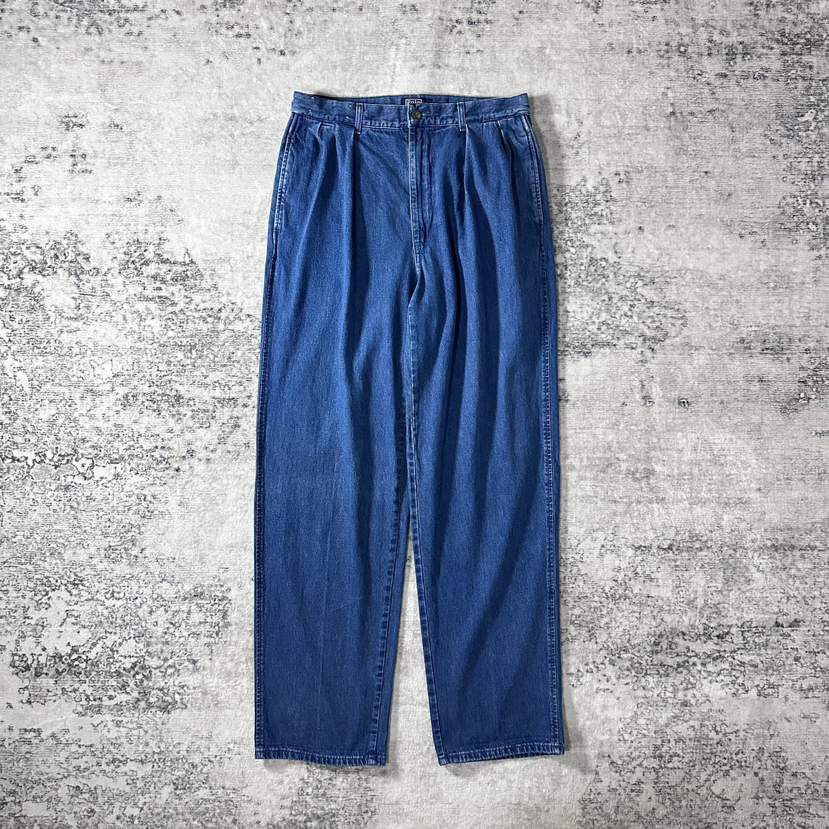Polo by Ralph Lauren Polo Denim Indigo Pleated Denim Trousers Made in USA Size W32