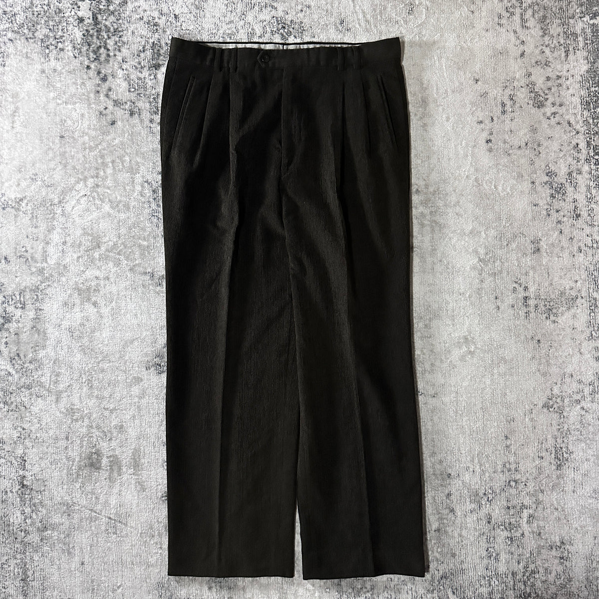 St. Croix Black Corduroy Trousers Made in Italy Size 36