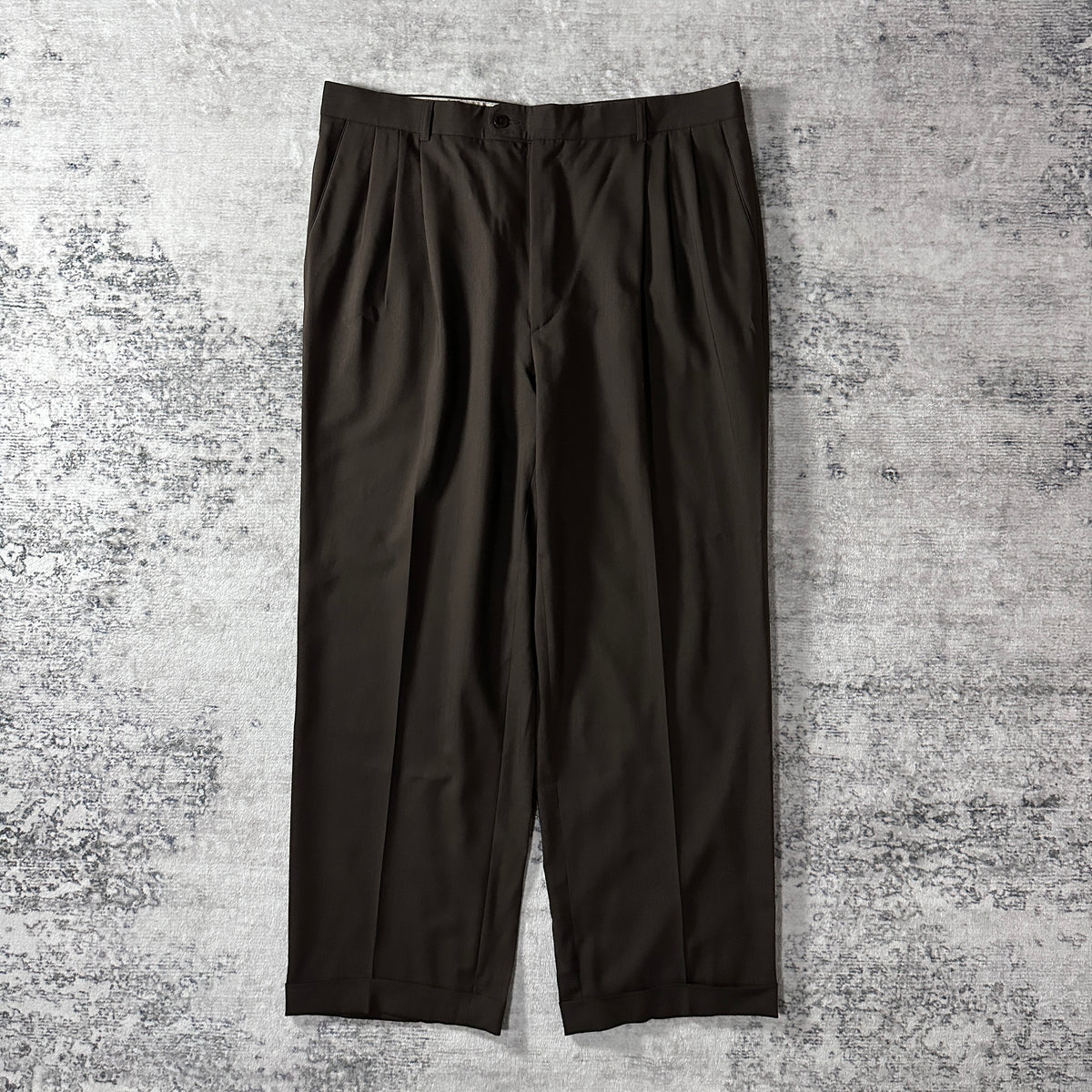 Zanella Brown Pleated Trousers Made in Italy Size 38