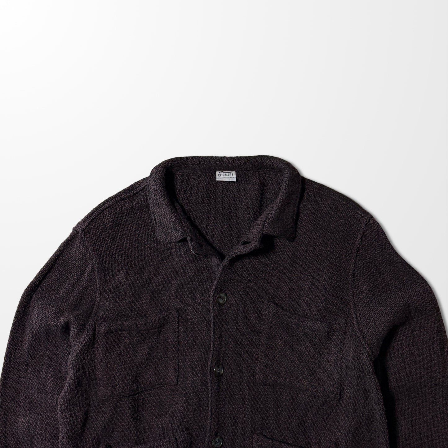 CP SHADES Woven Knit Shirt Jacket　- Cotton Rayon Blend - L - USA Made