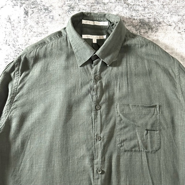 Perry Ellis Rayon Blend Shirt Green Solid – XL