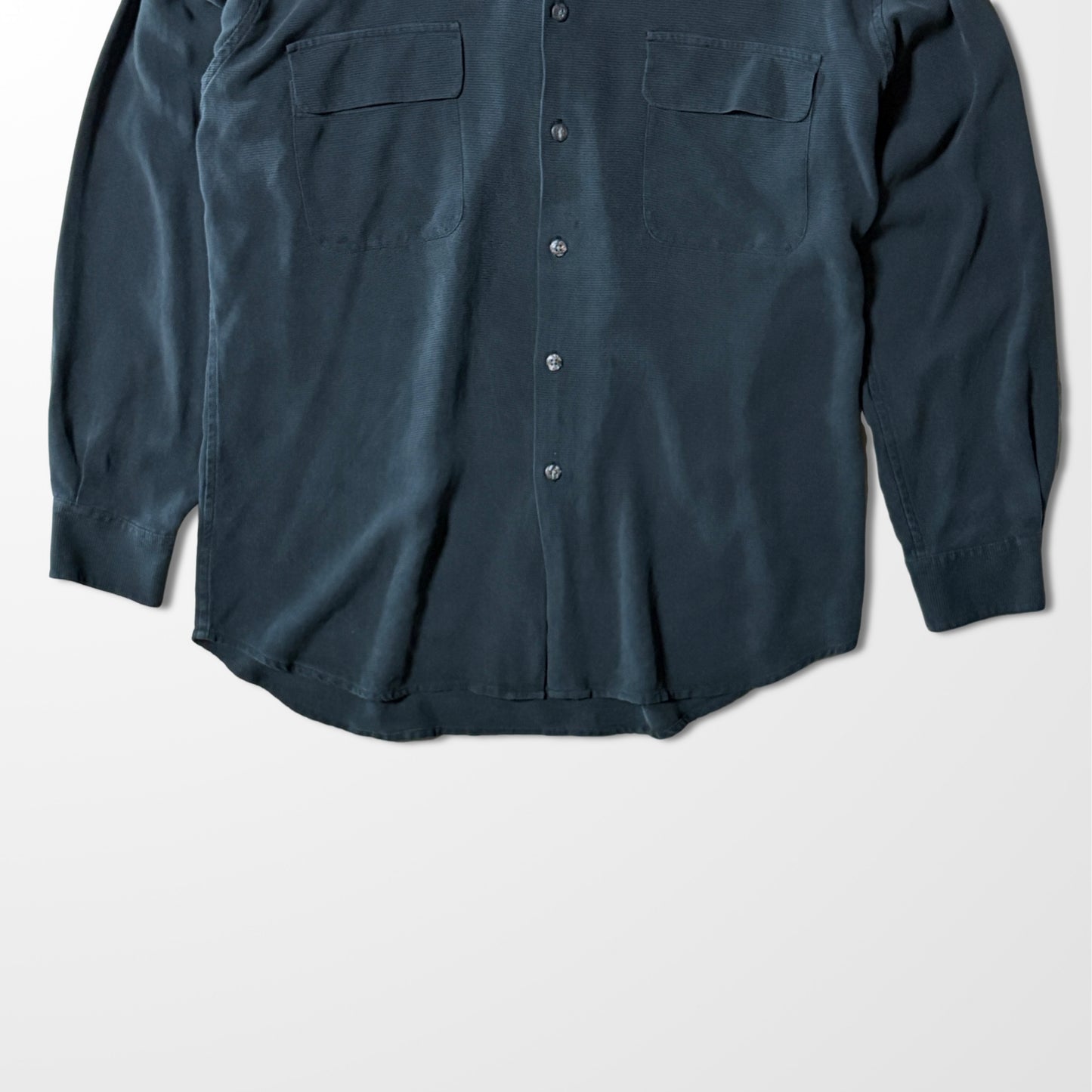 Silk Flap Shirt – Charcoal Black MEDIUM