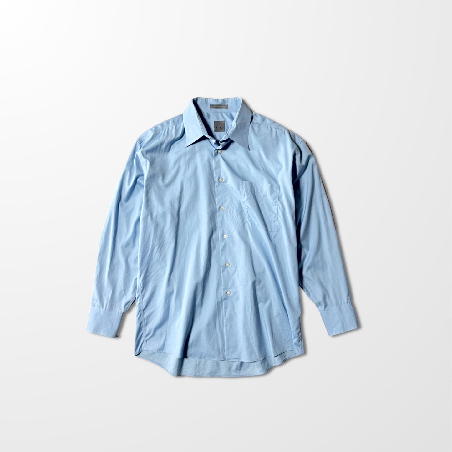 Cotton Blend Light Blue Shirt Calvin Klein  – L