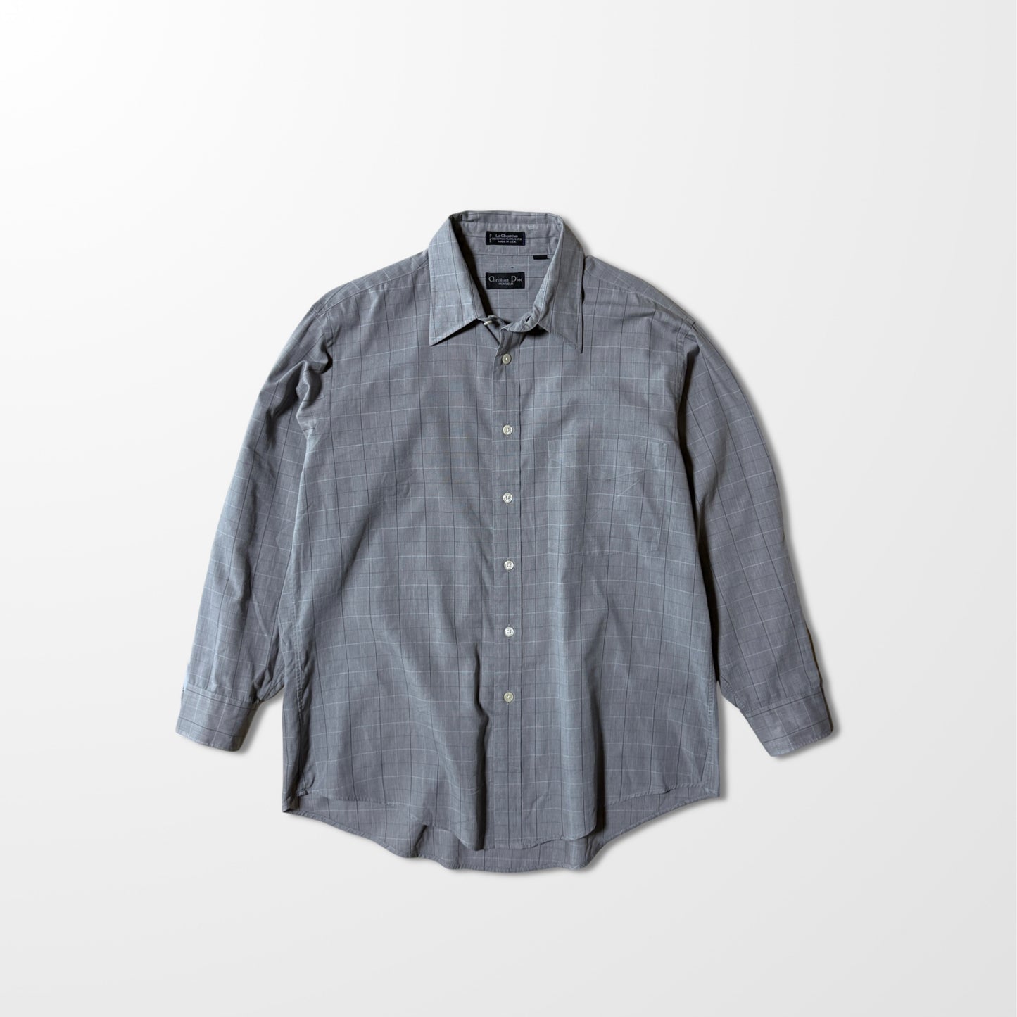 Grid Check Shirt - Christian Dior  Made in USA