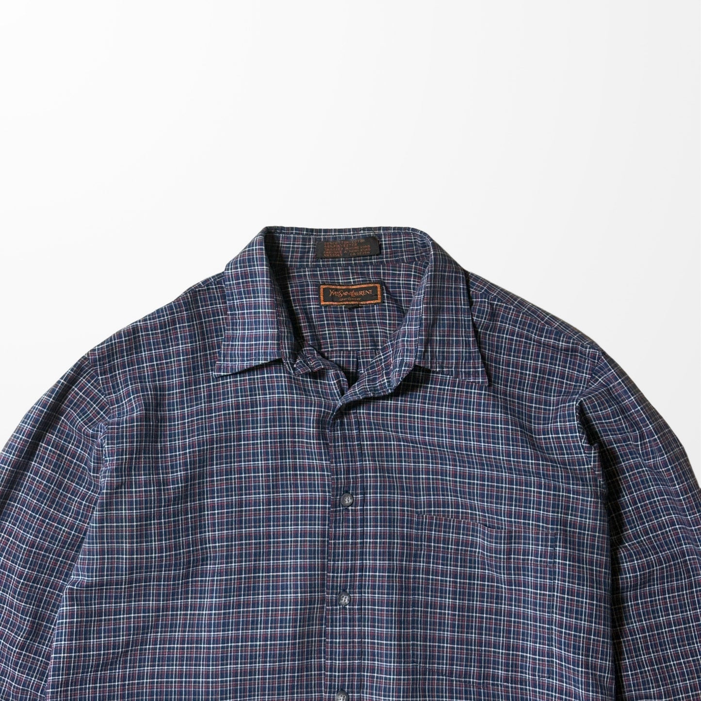 Yves Saint Laurent Sportswear Check Shirt – Navy & Red