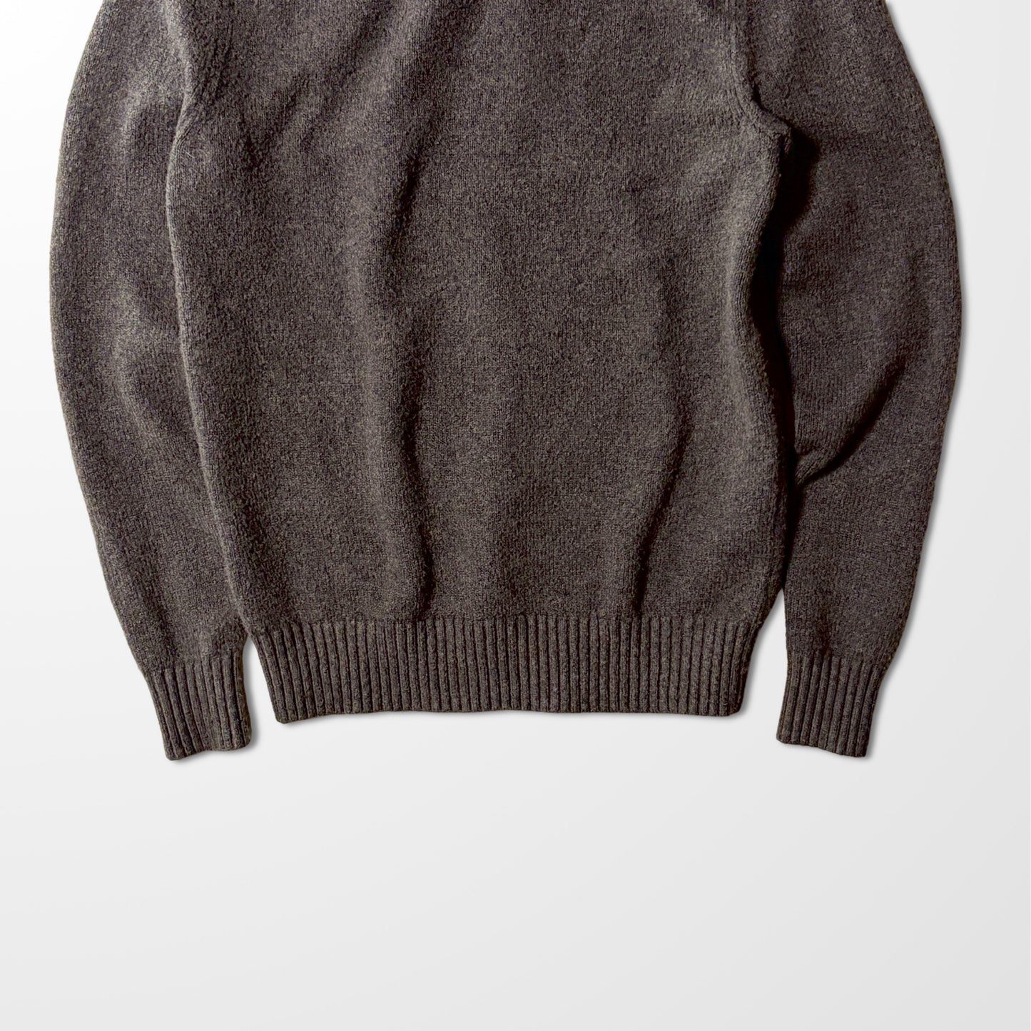 Dark Brown　Crewneck Sweater – M – St. John’s Bay Recycled Polyester Blend