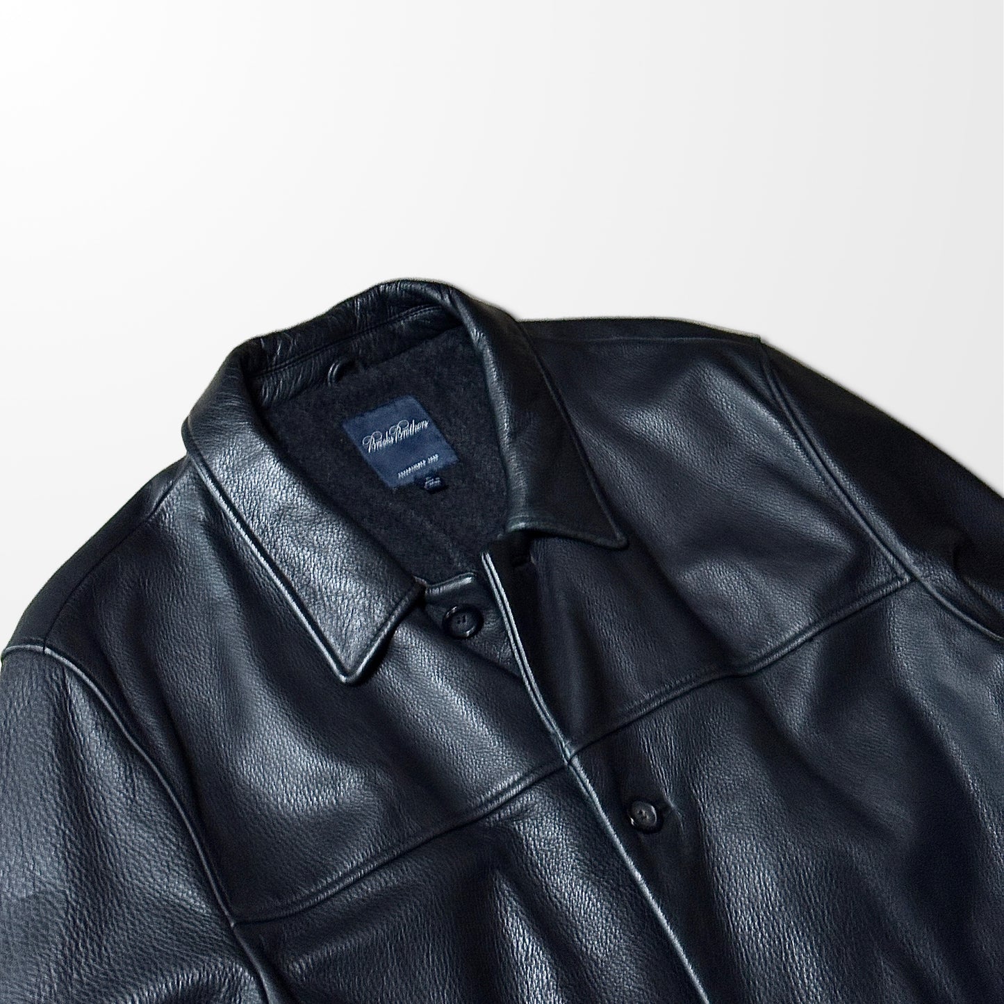 Brooks Brothers Leather Car Coat Black – XL