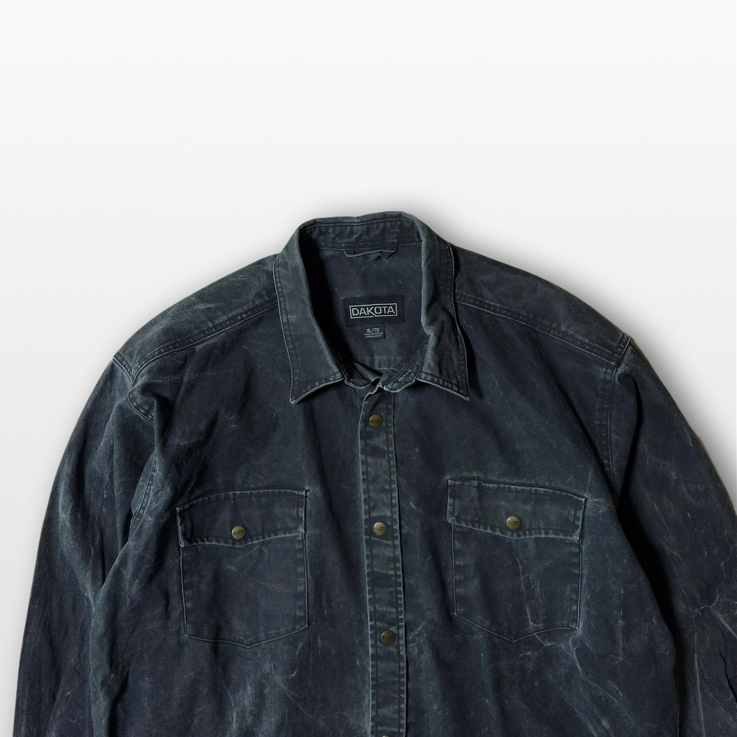 Faded Duck Shirt XL Dakota Black Navy Vintage Work Style