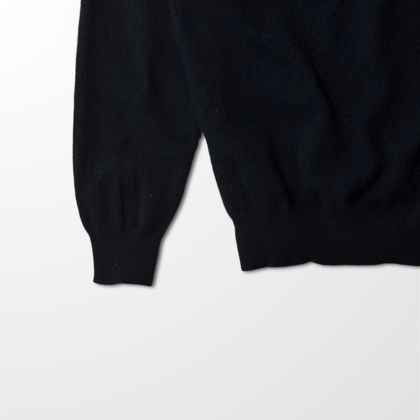 2Ply　Cashmere 100% Knit Polo Sweater Black – L