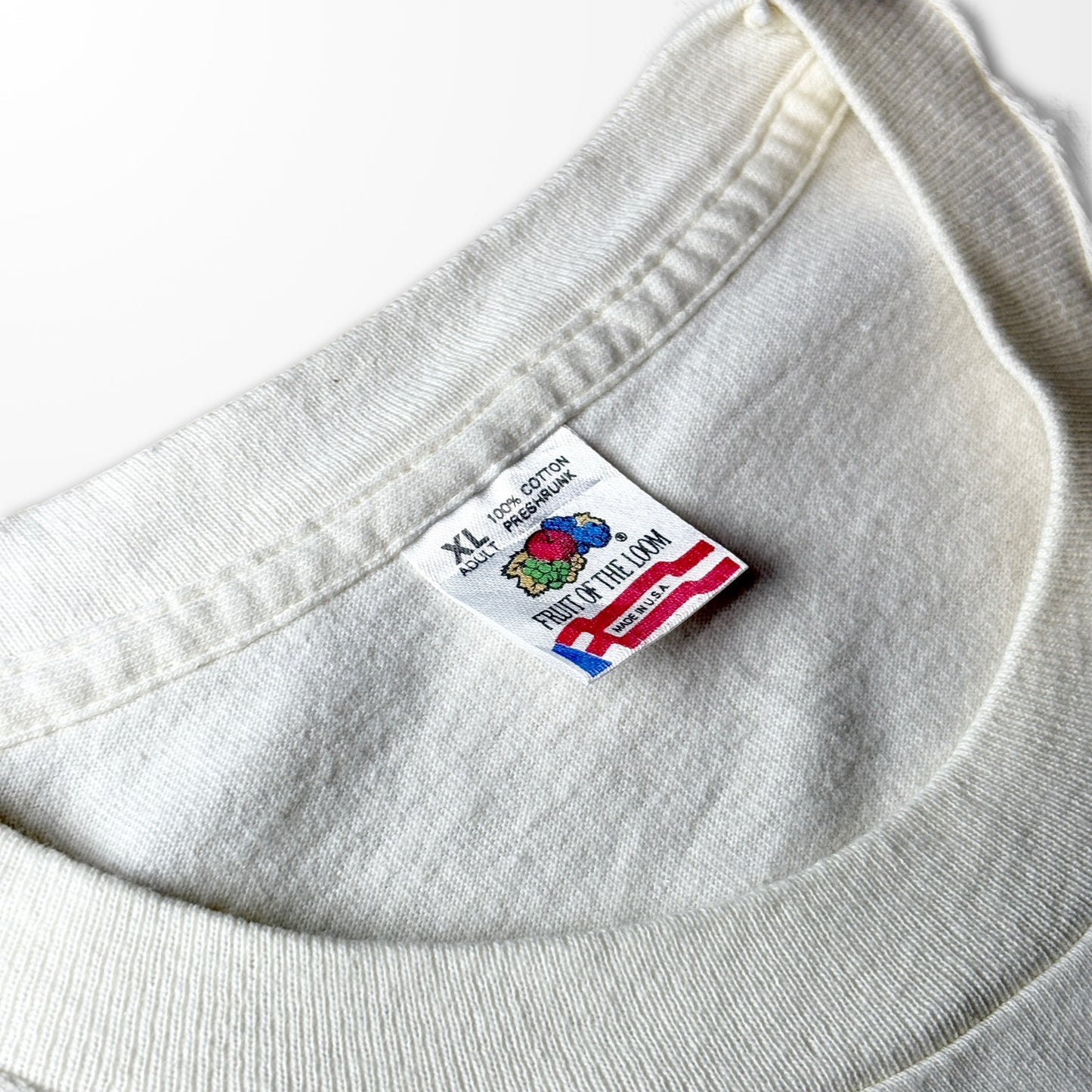 Fade Airplane Print Tee – Minimal Vintage White