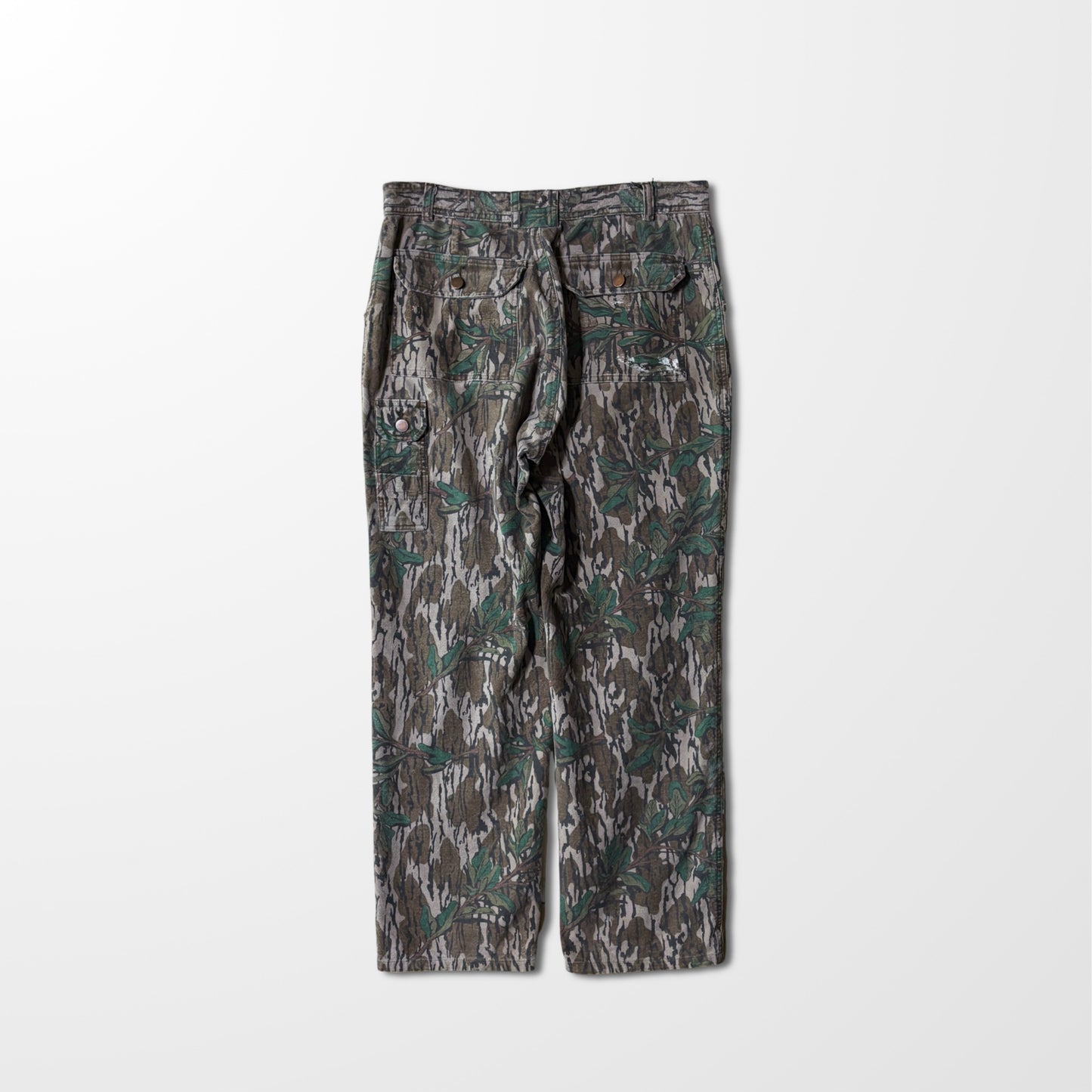 Vintage Leaf Pattern Camouflage Cargo Pants