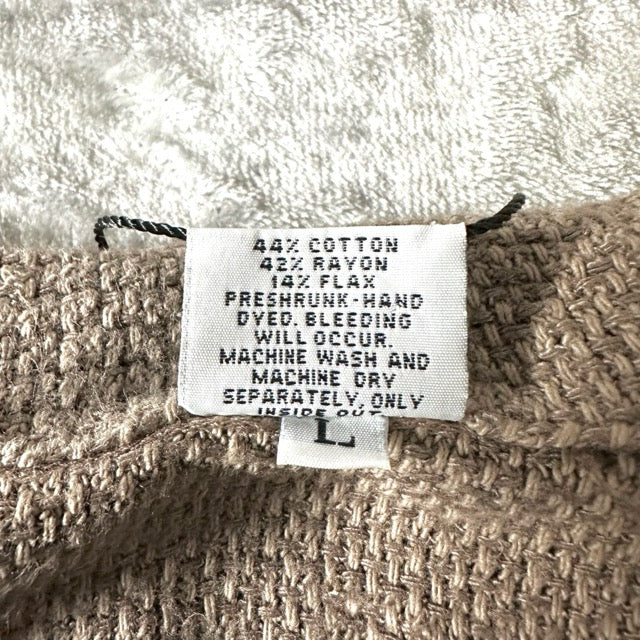 Cotton Rayon Linen Shirt Jacket Beige – L - CP SHADES