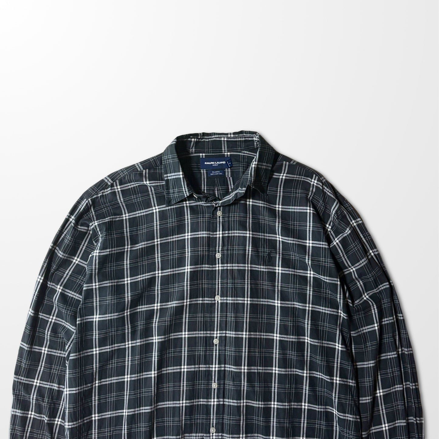 Ralph Lauren Golf Cotton Black Check Shirt – XL